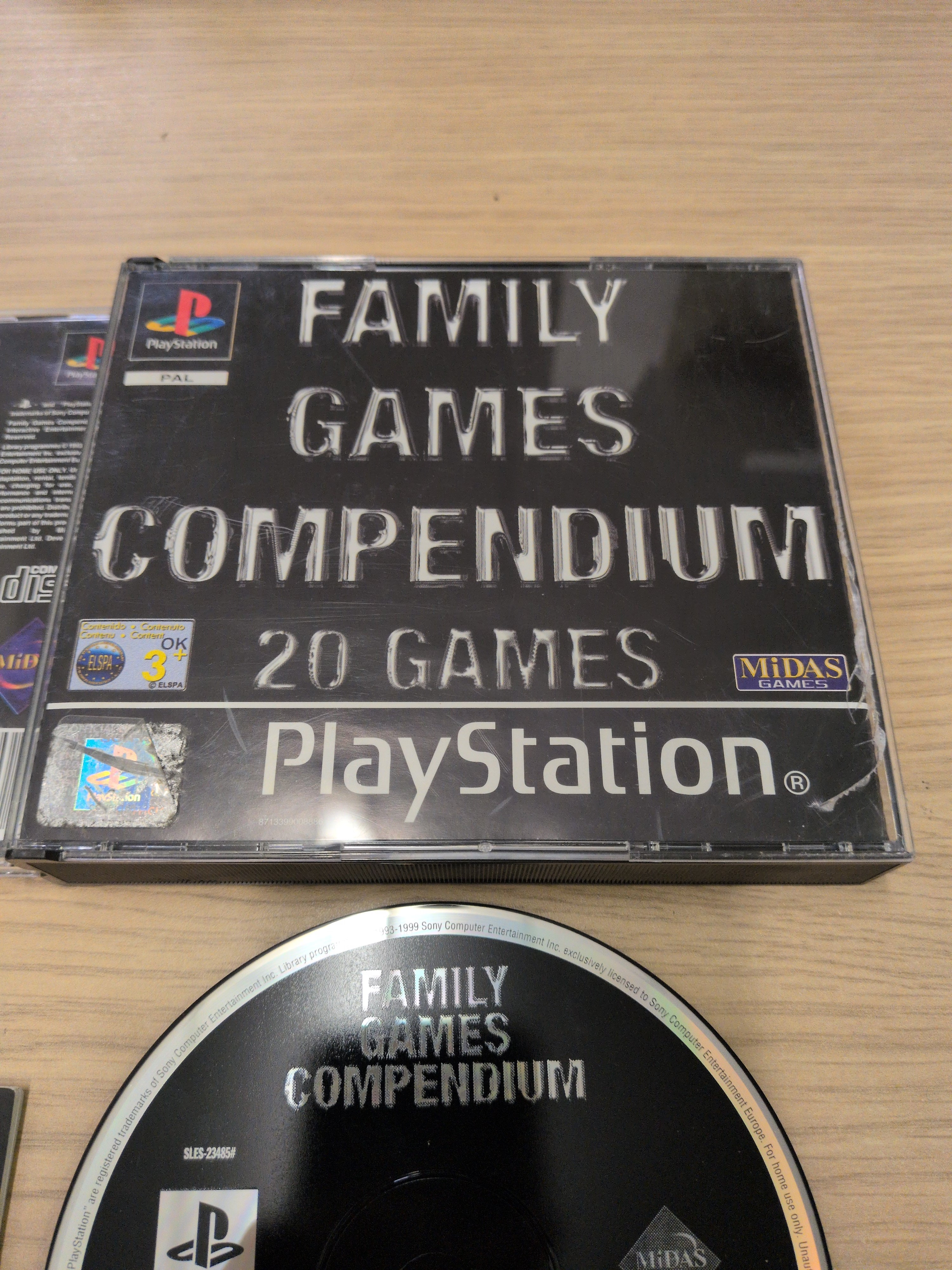 Family Games Compendium Sony PS1 game