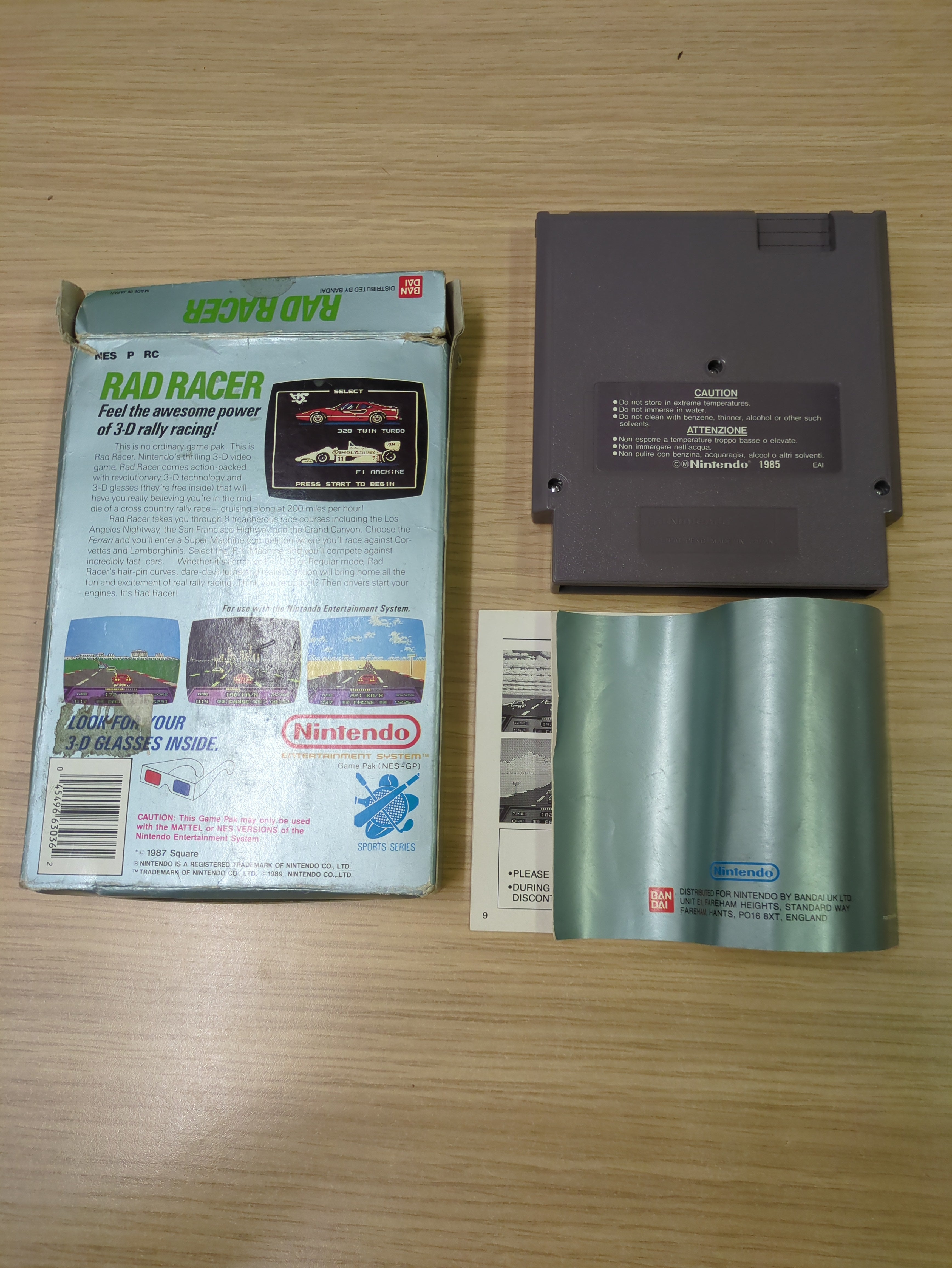 Rad Racer Nintendo NES game Boxed