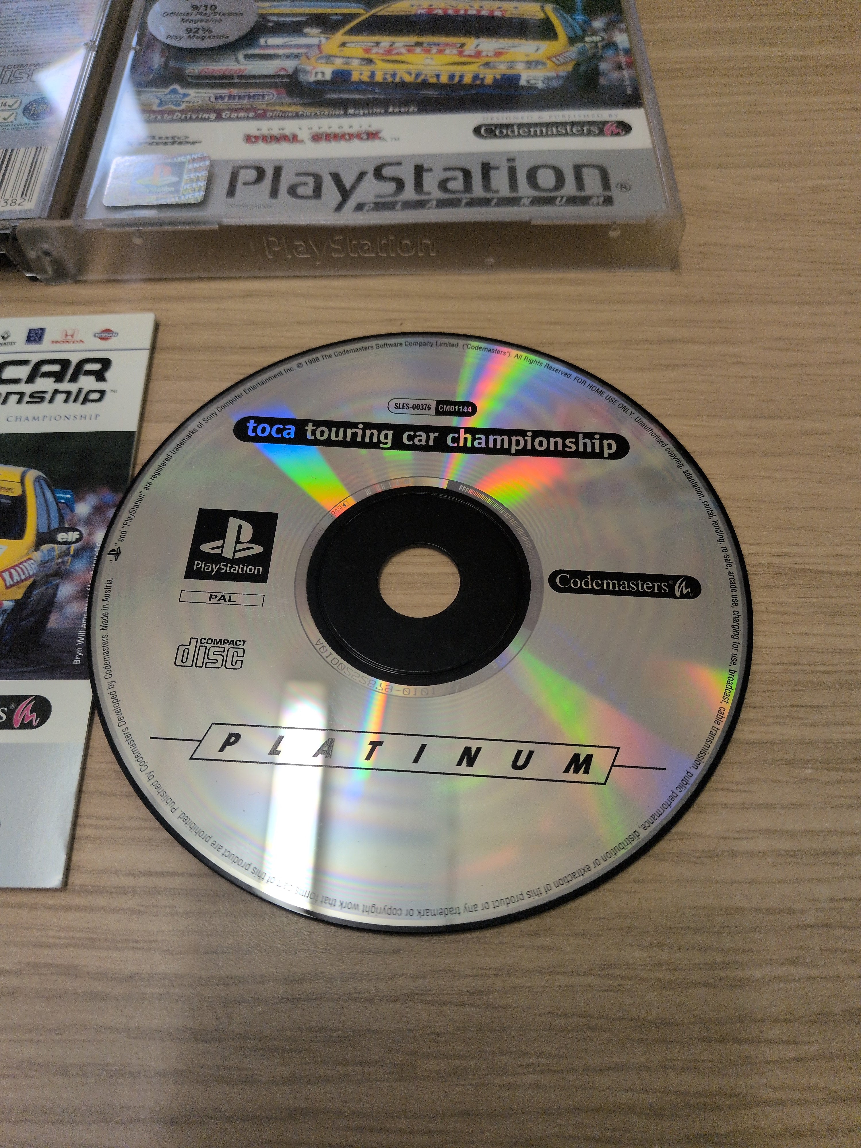 TOCA Touring Car Championship Platinum Sony PS1 game