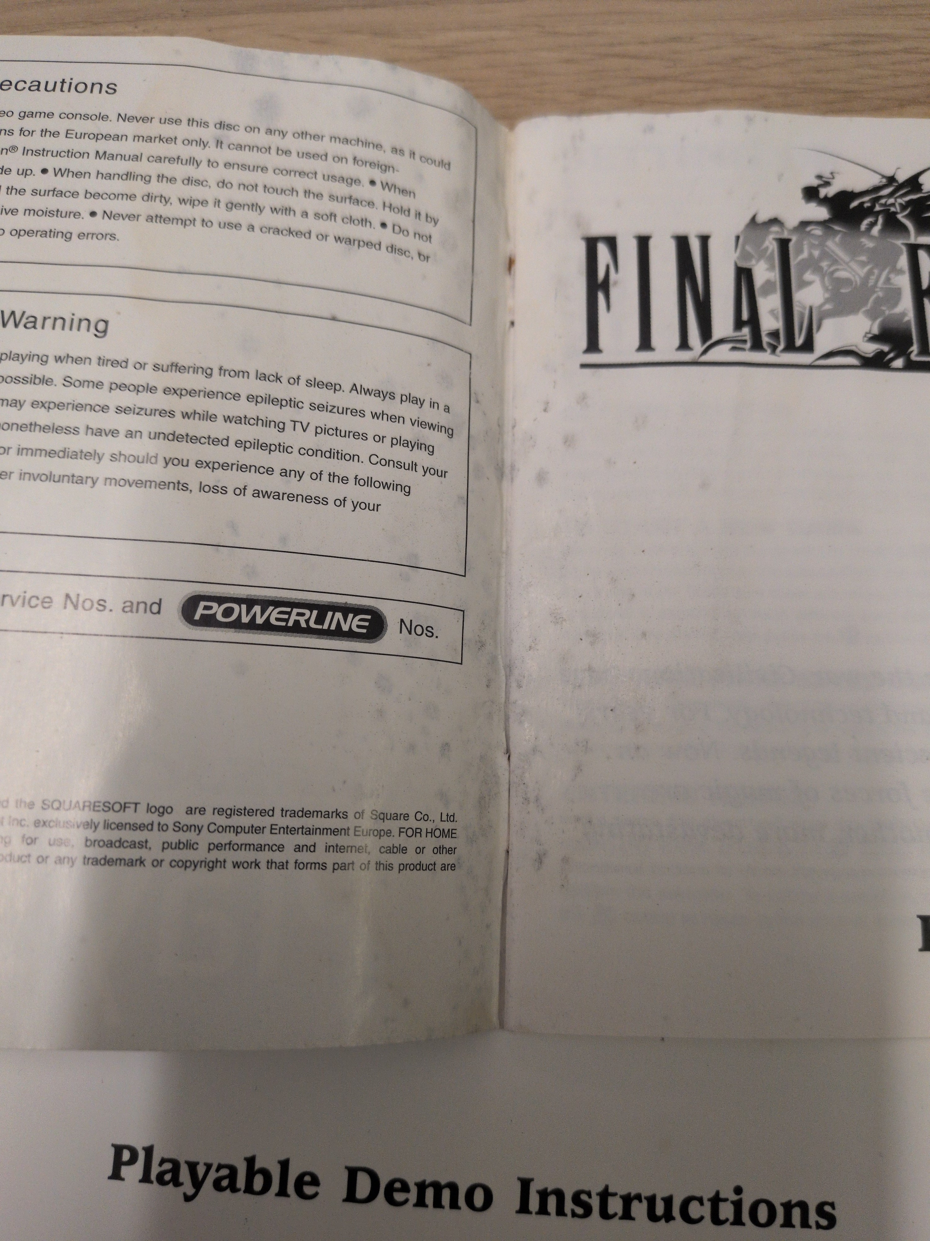 Final Fantasy VI Sony PS1 game + demo