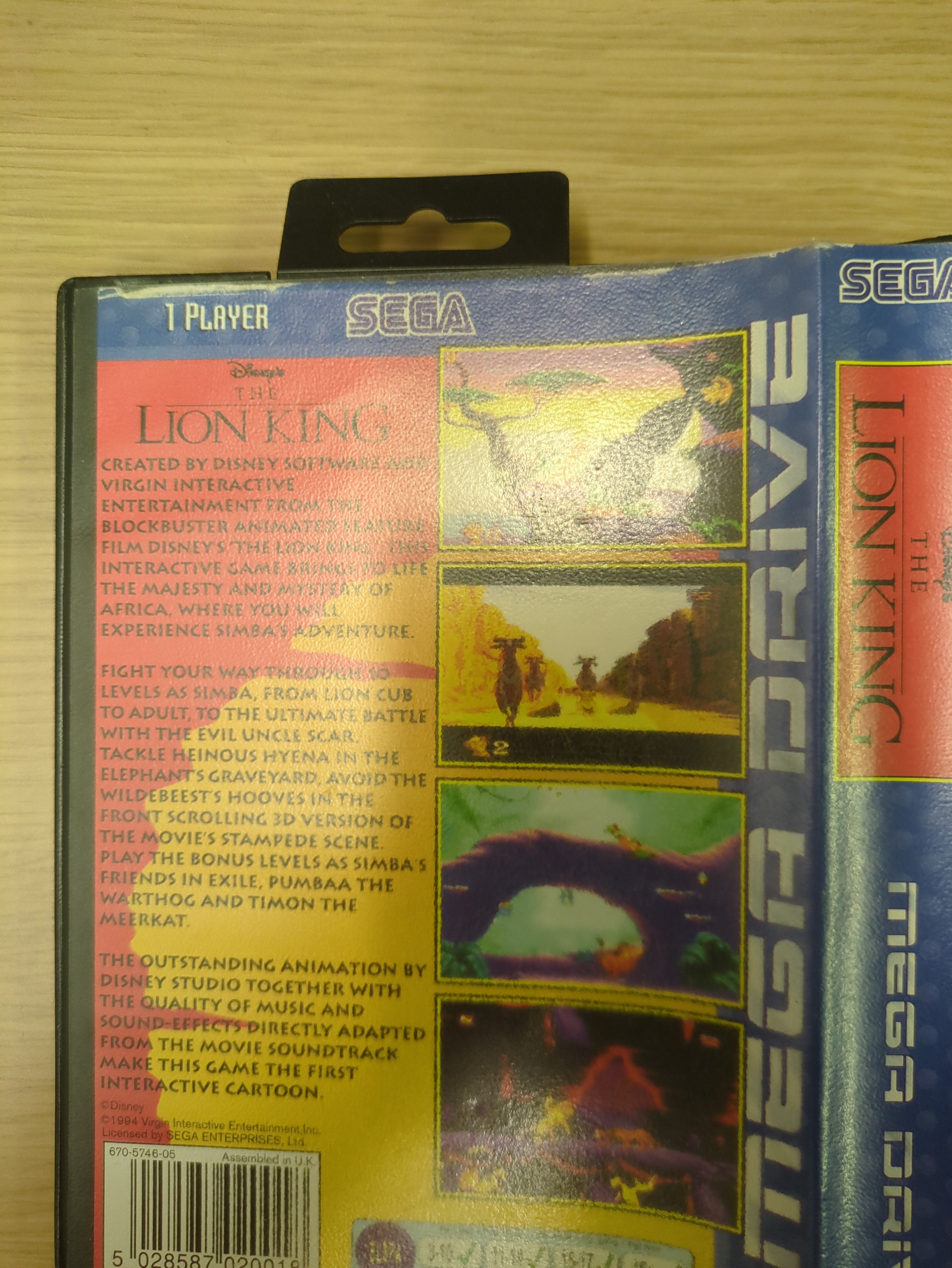The Lion king (Disney's) Sega Mega Drive game