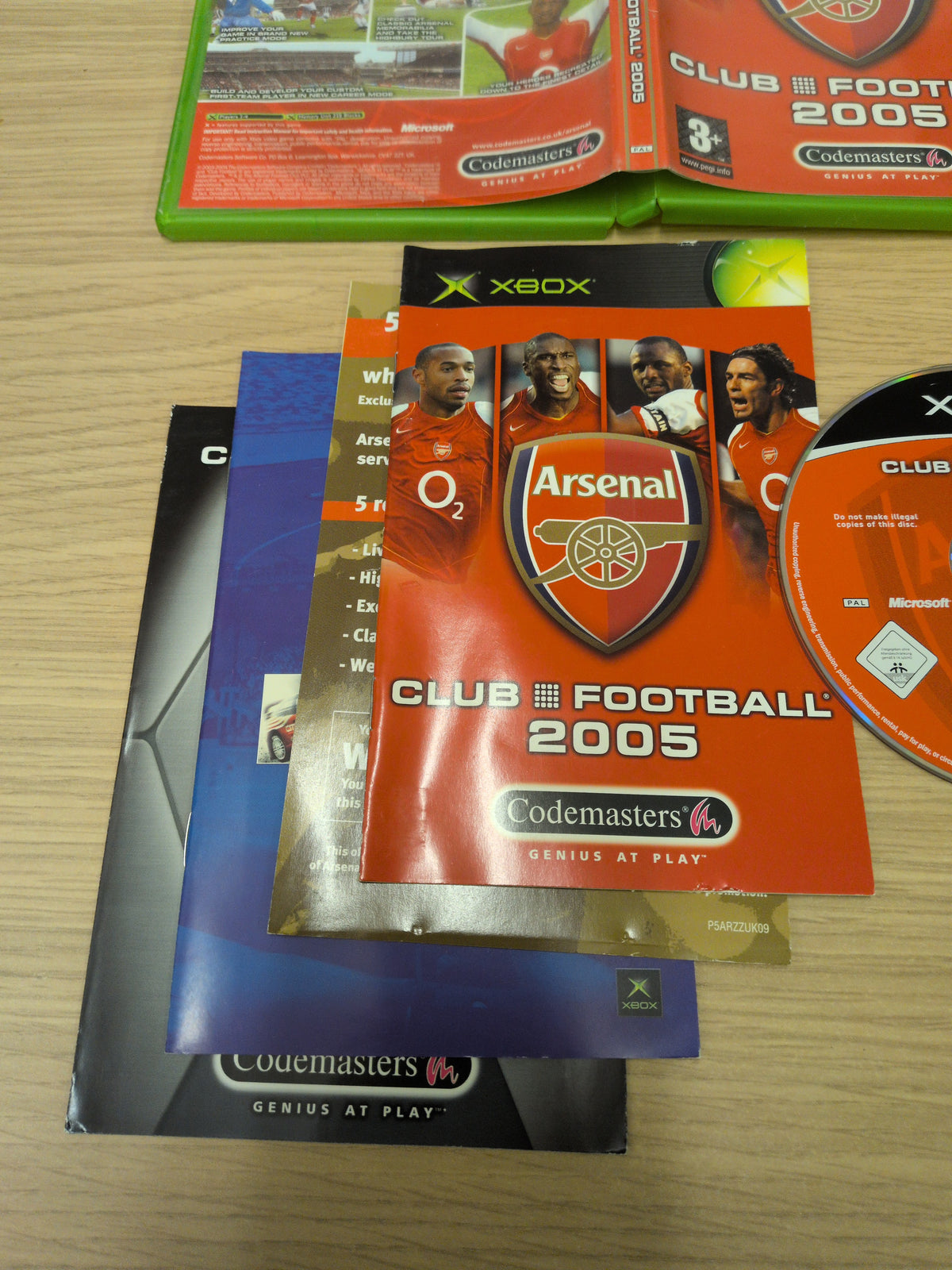 Arsenal Club Football 2005 original Xbox game