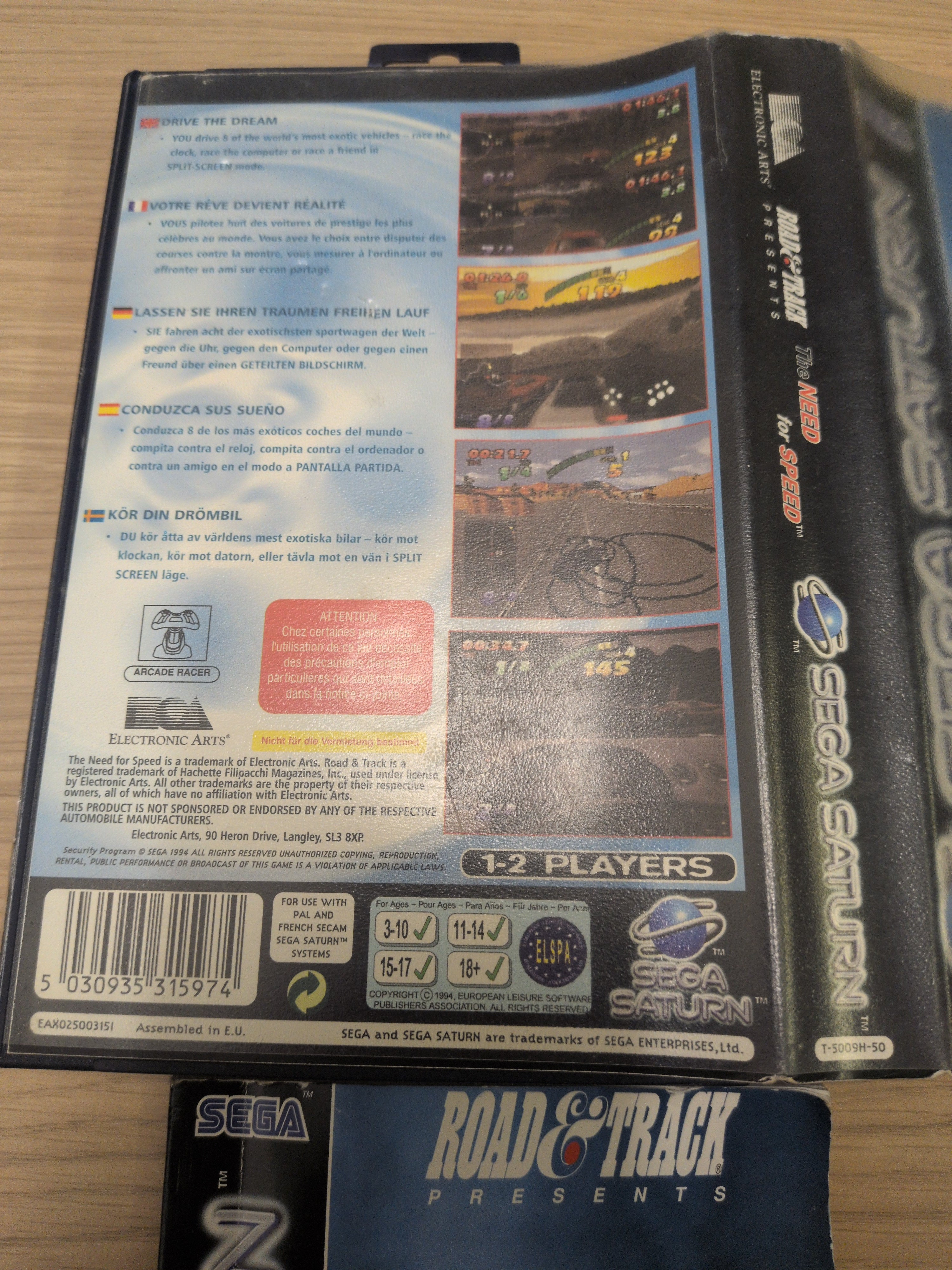 The Need For Speed Sega Saturn game