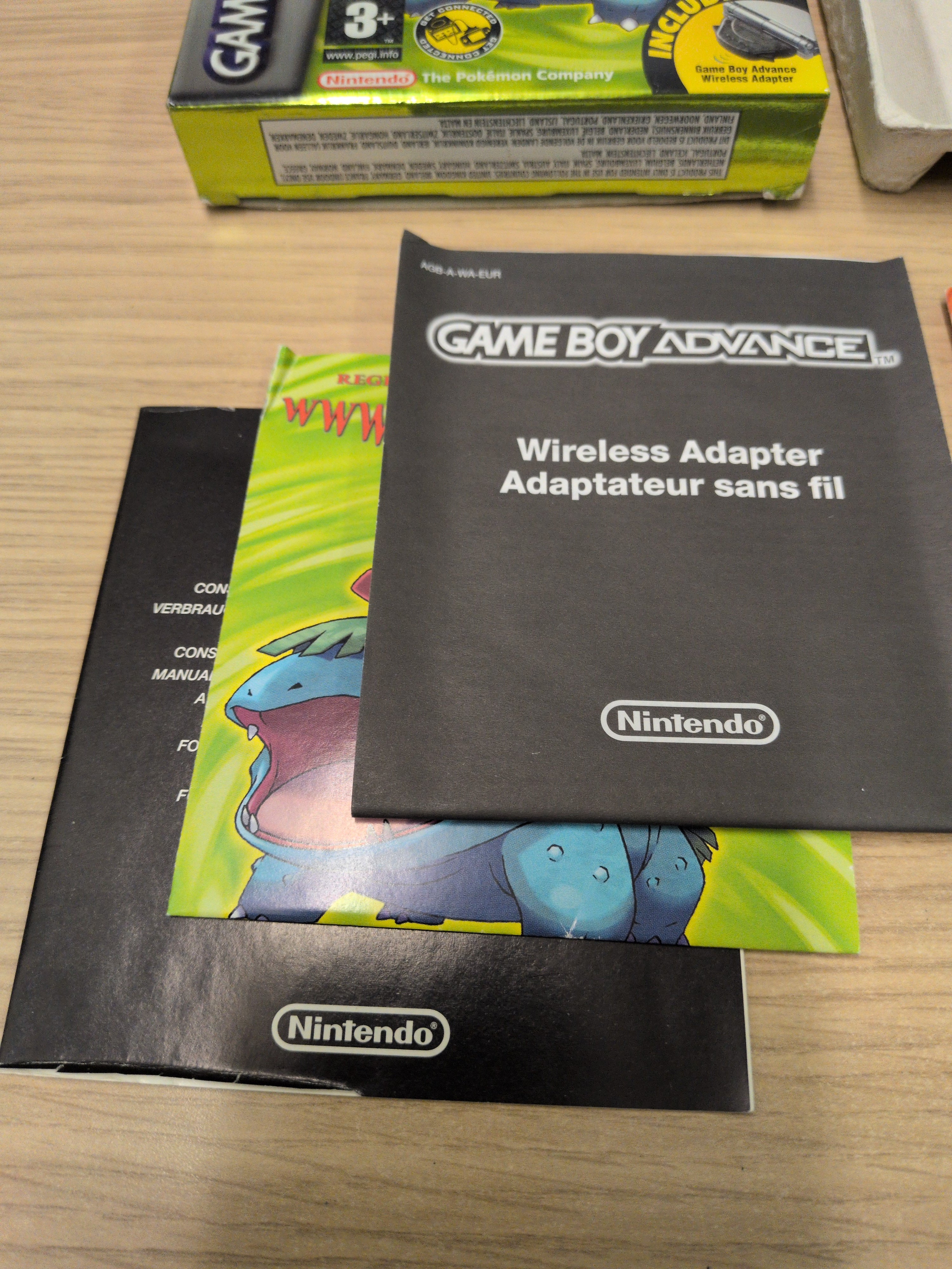 Pokemon Leaf Green Nintendo GBA Game Boy Advance