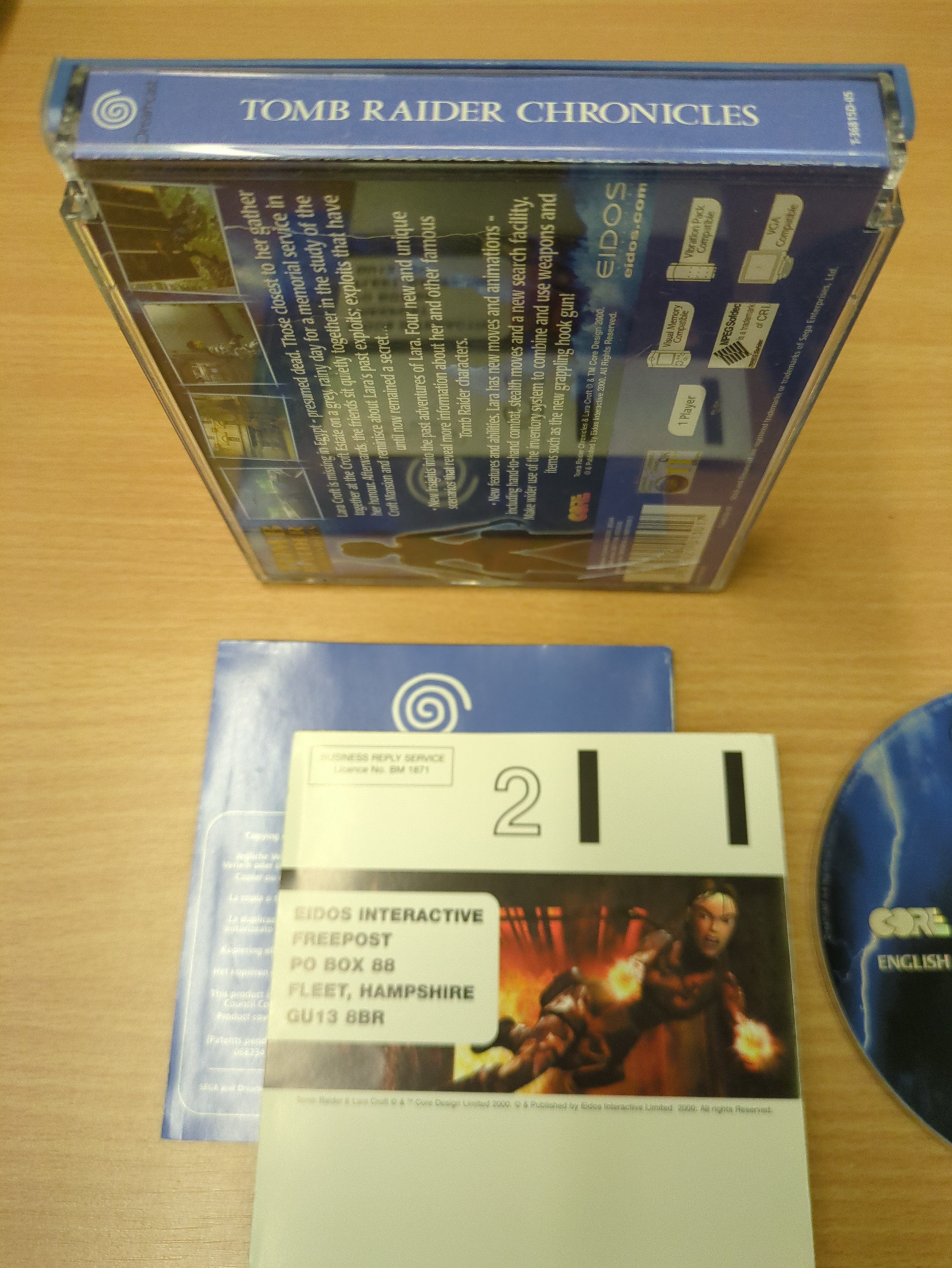 Tomb Raider Chronicles Sega Dreamcast game