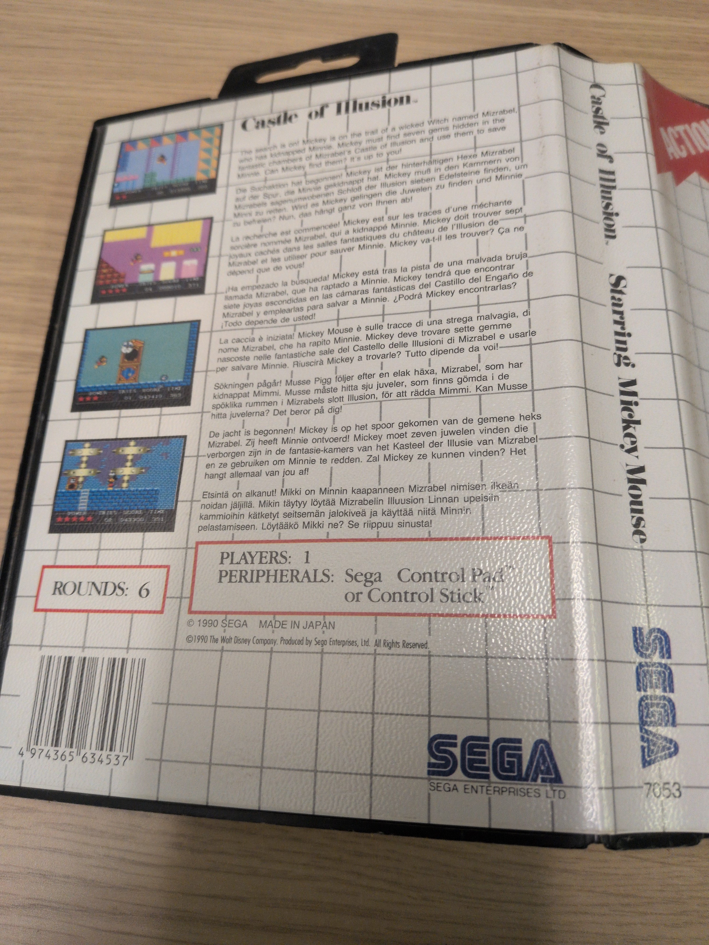 Castle of Illusion starring Mickey Mouse (Disney's) Sega Master System game