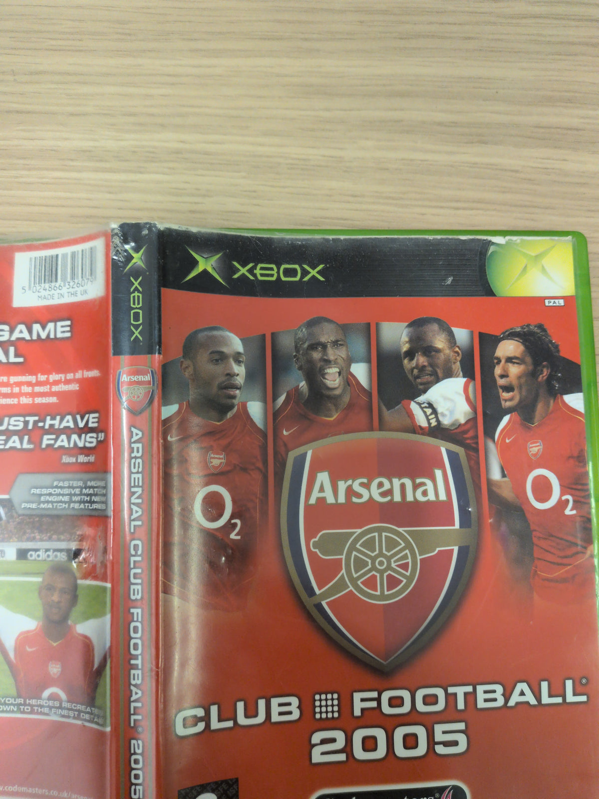 Arsenal Club Football 2005 original Xbox game