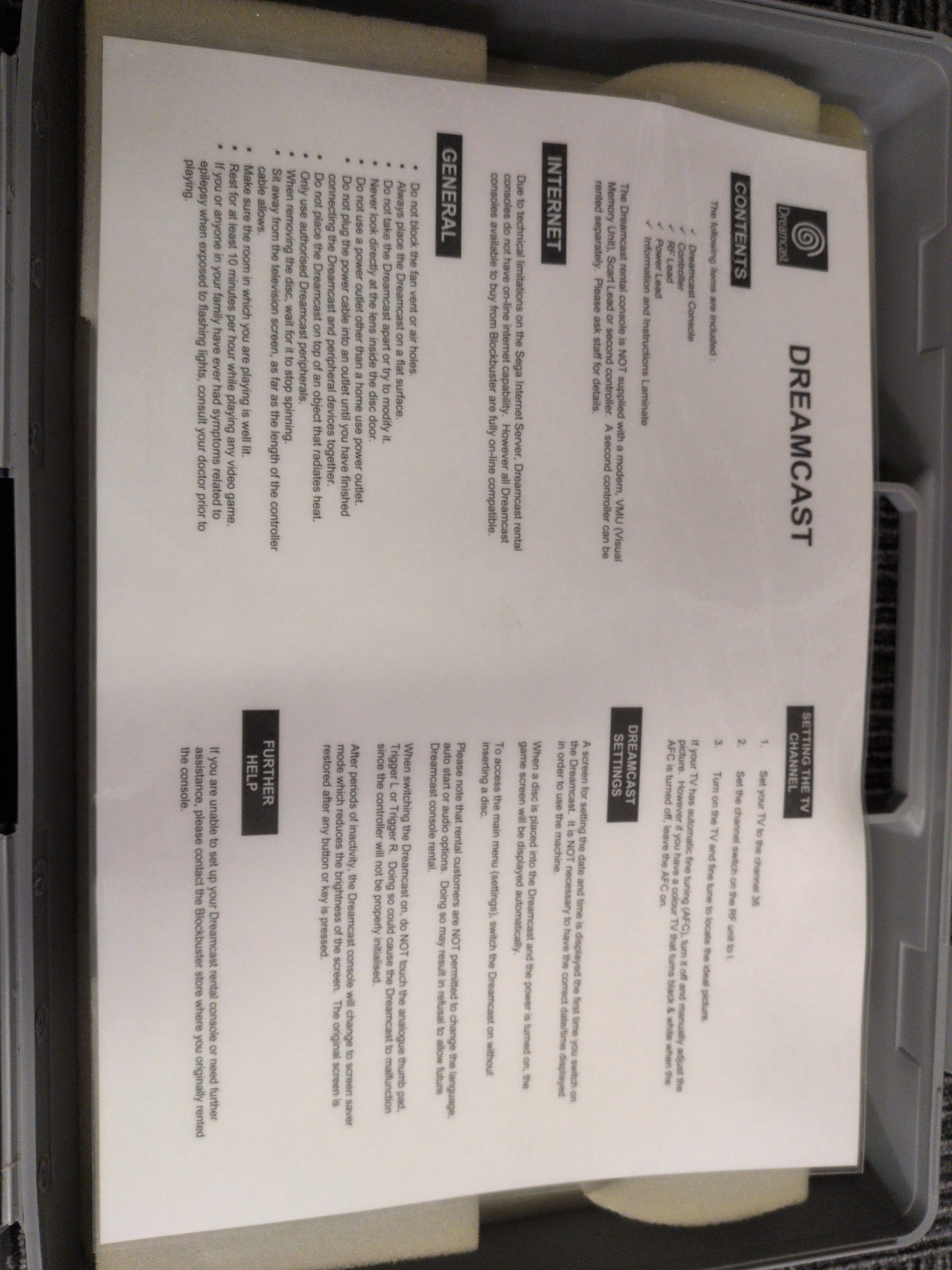 Sega Dreamcast Console Ex Blockbuster Rental