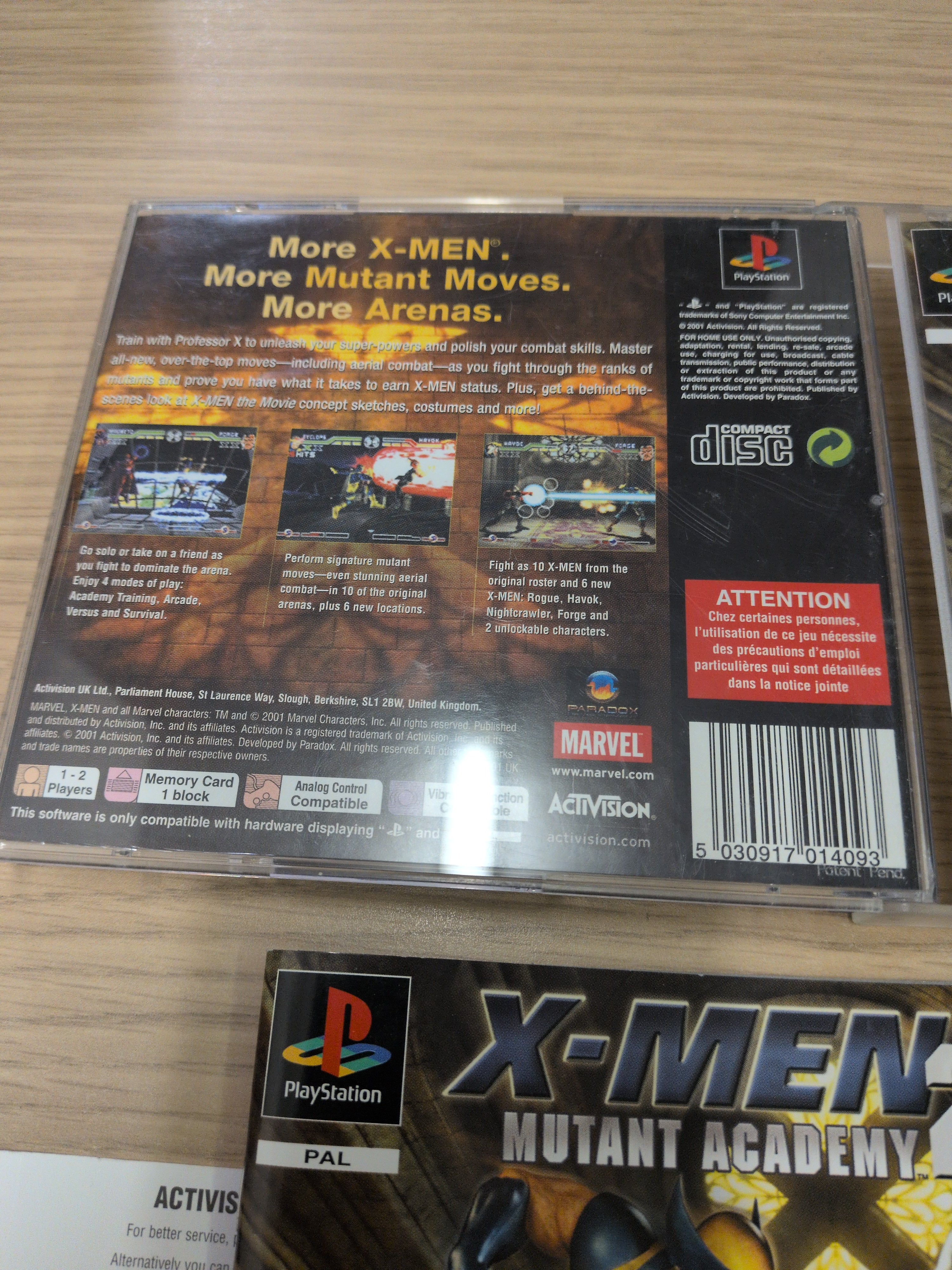 X-Men 2: Mutant Academy Sony PS1 game