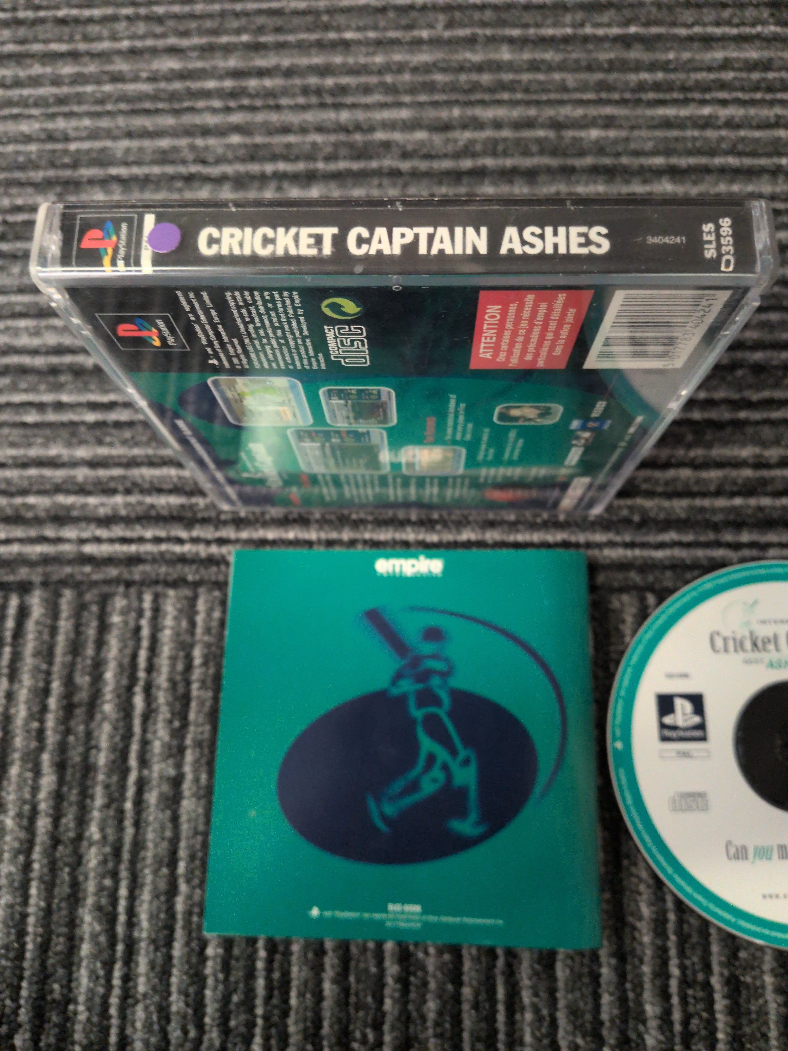 Cricket Captain Ashes Sony PS1 game