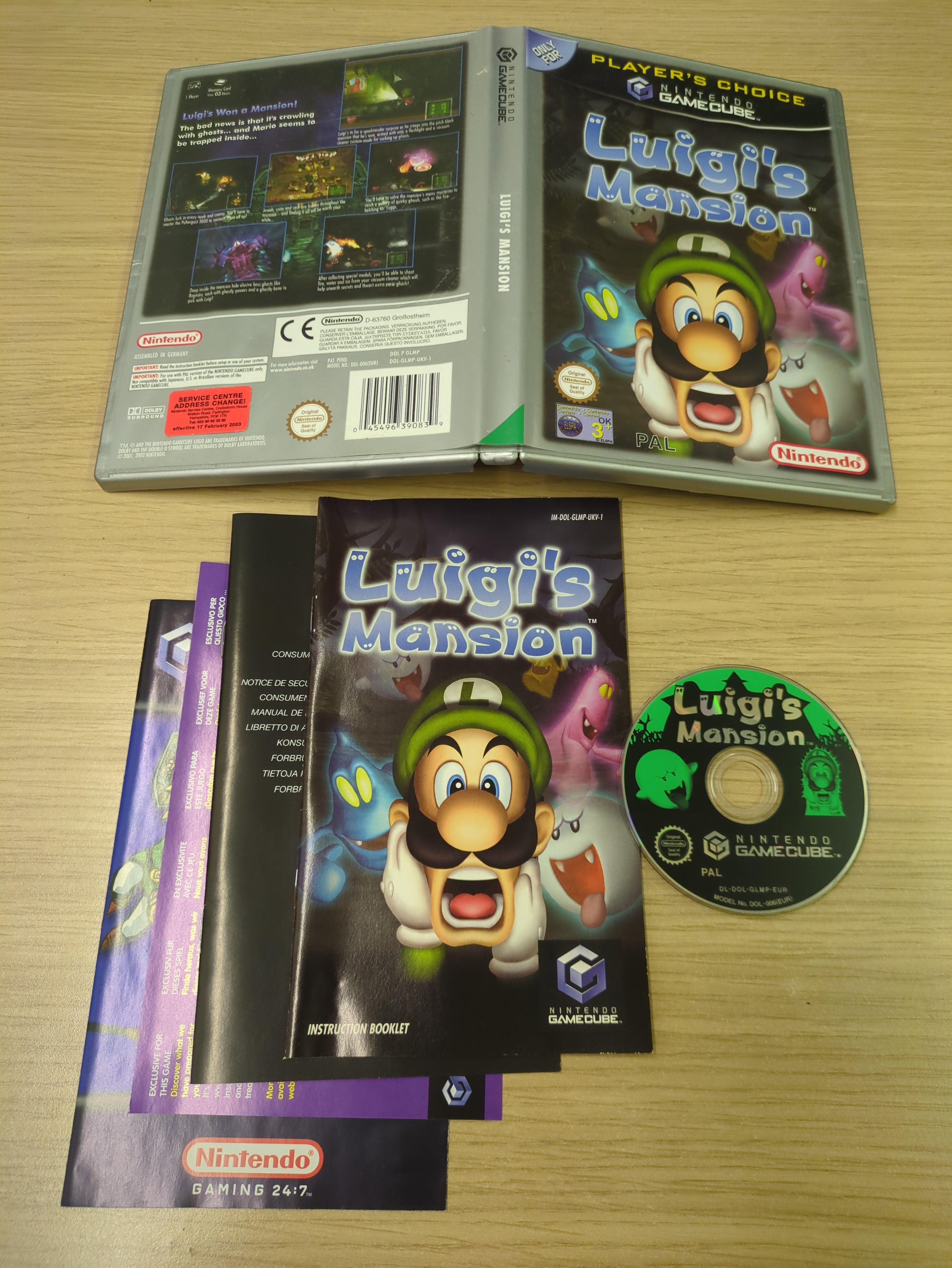 Luigi's Mansion Player's Choice Nintendo GameCube game