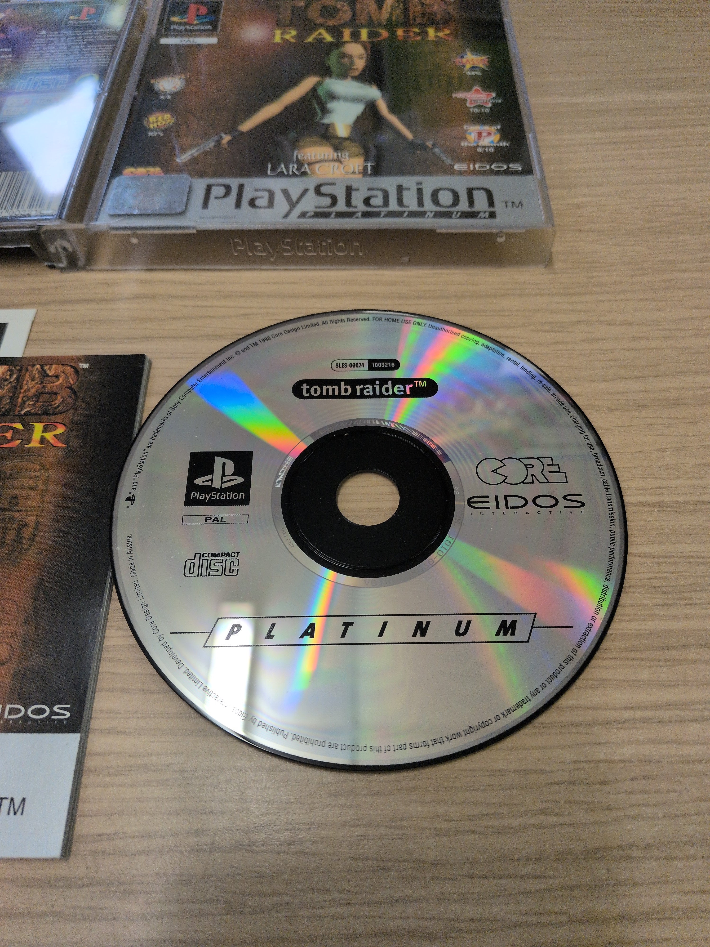 Tomb Raider Platinum Sony PS1 game