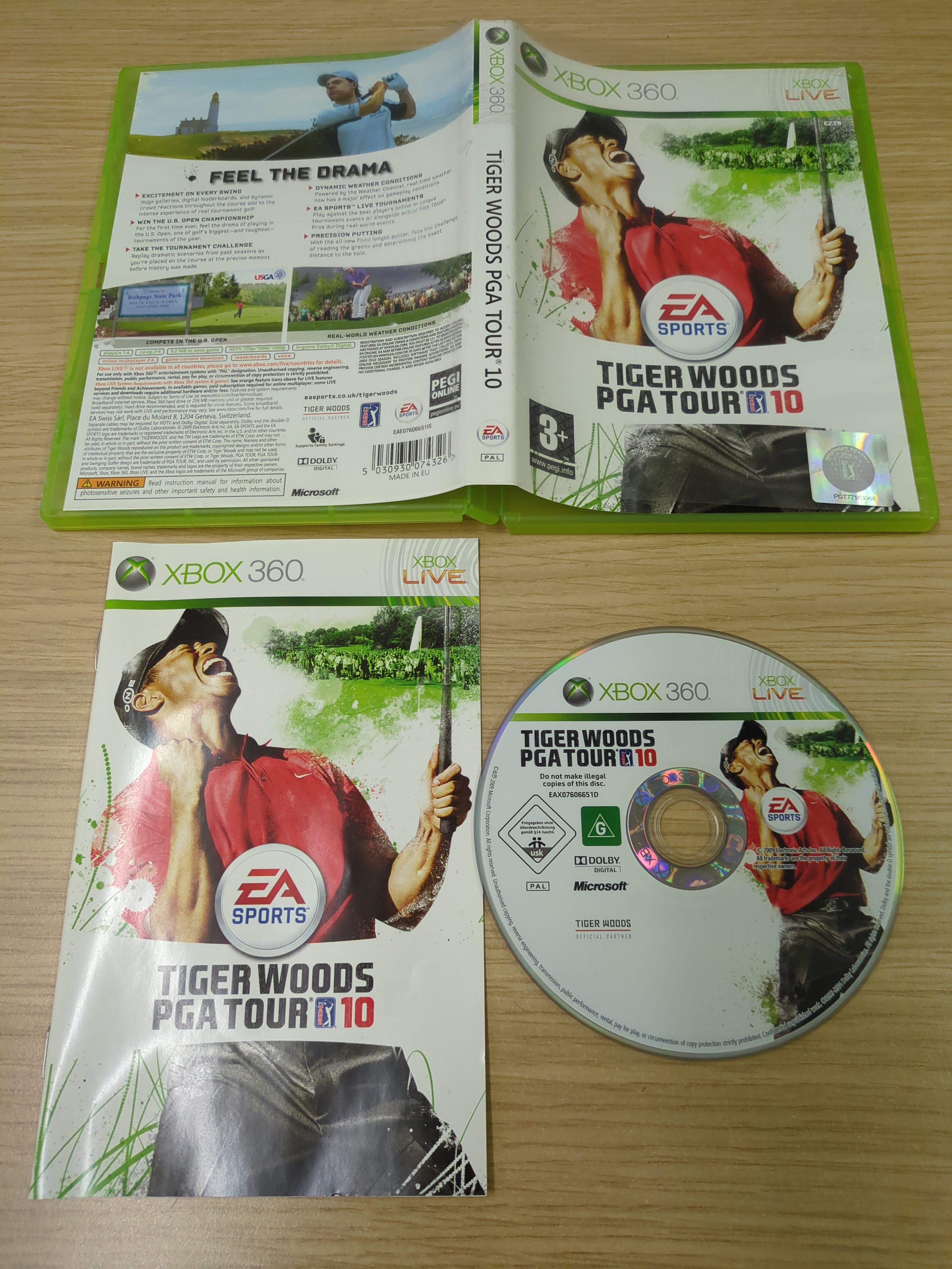 Tiger Woods PGA Tour 10 Xbox 360 game