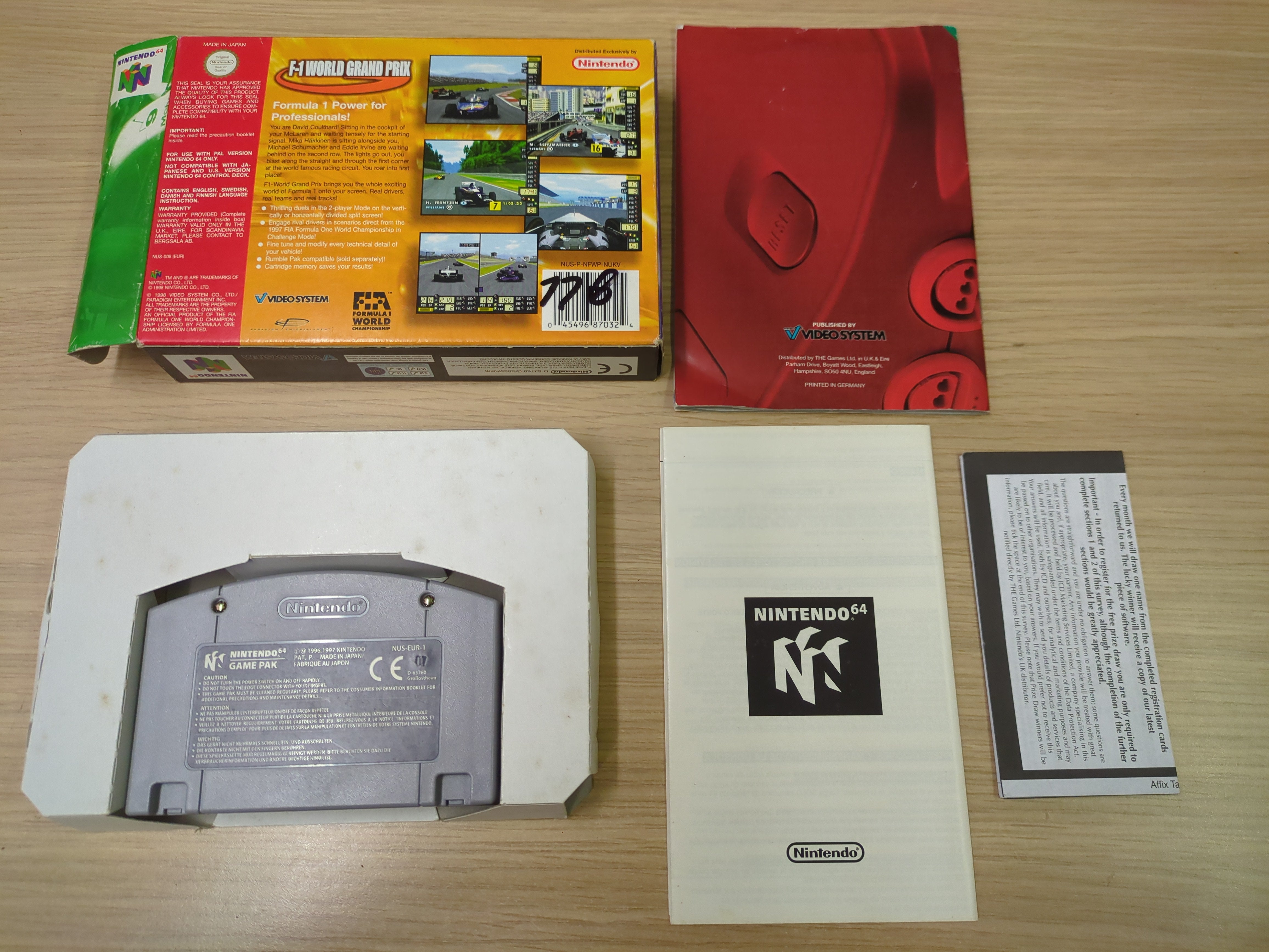 F-1 World Grand Prix Nintendo N64 game Boxed