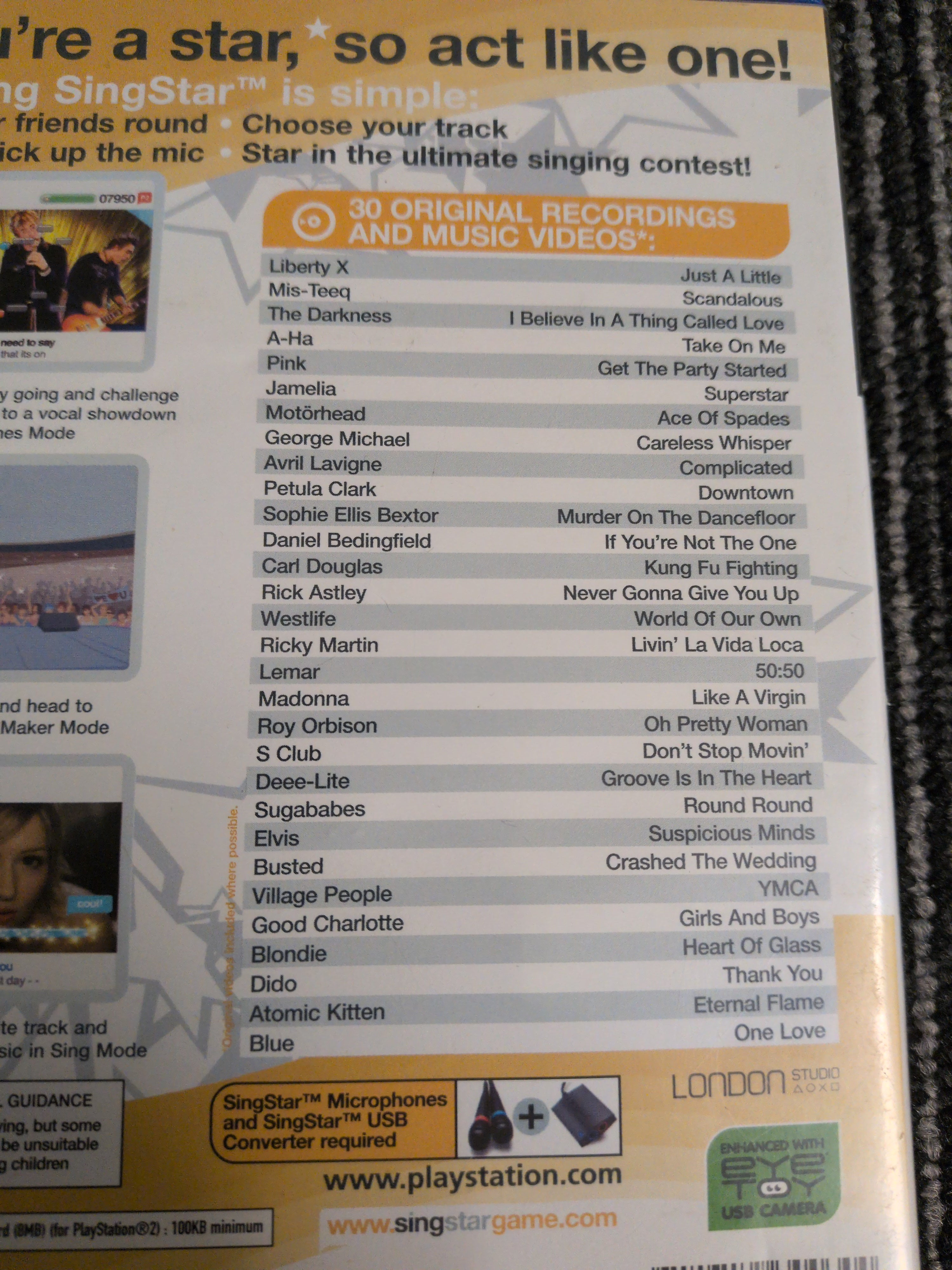 SingStar Bundle with Microphones Sony PS2 Playstation 2
