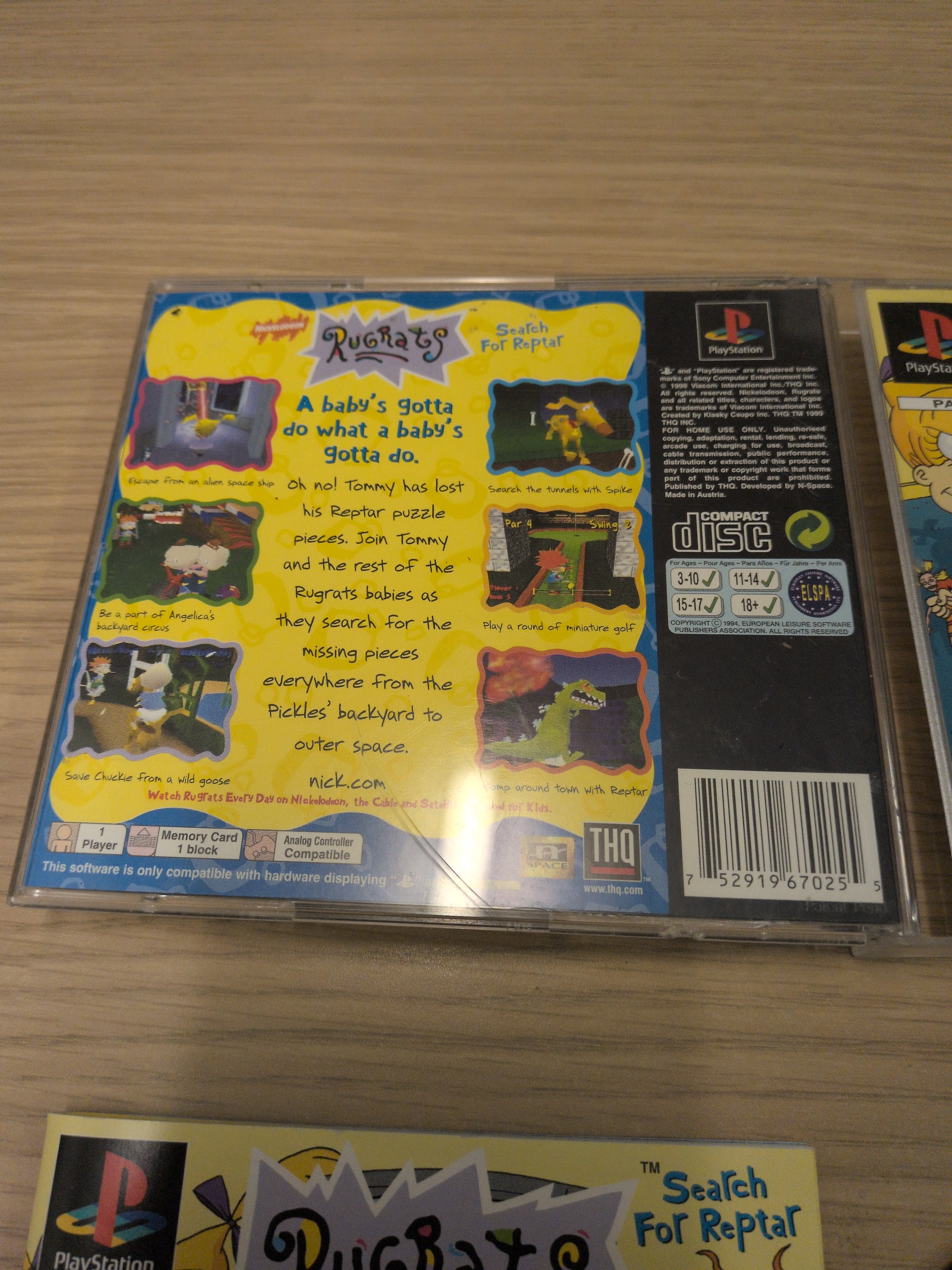 Rugrats Search for Reptar Sony PS1 game