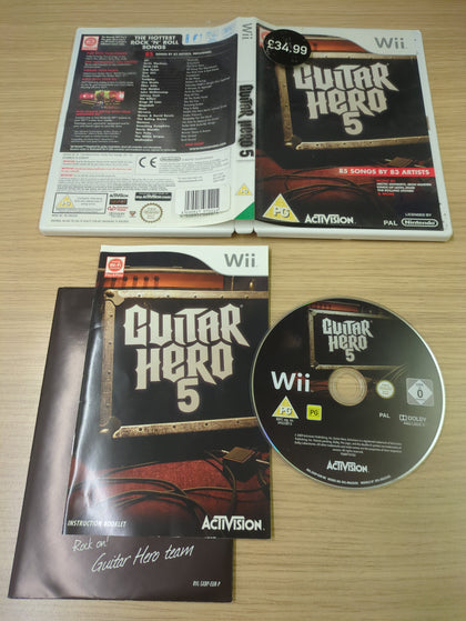 Guitar Hero 5 Nintendo Wii game
