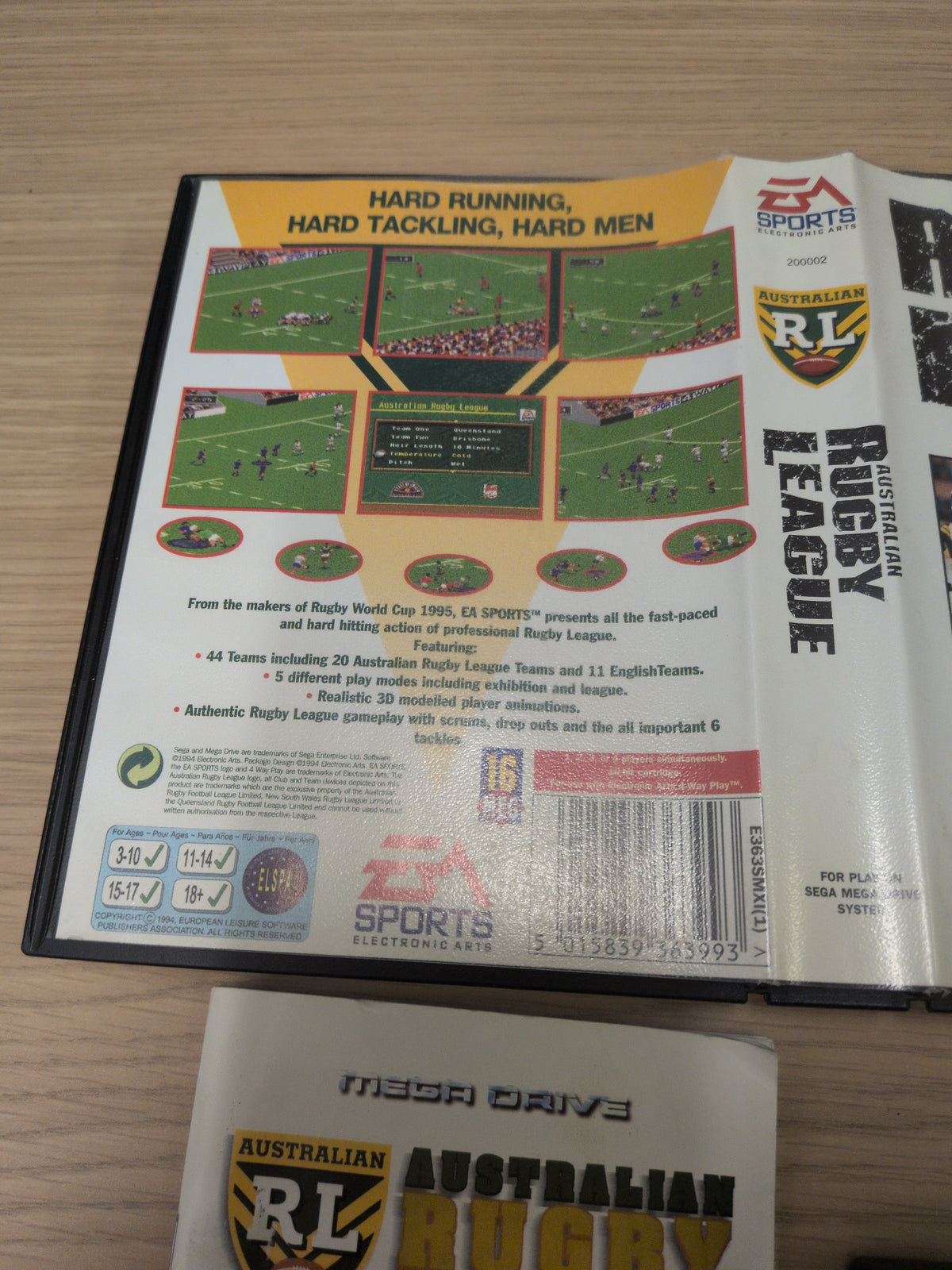 Australian Rugby League Sega Mega Drive game