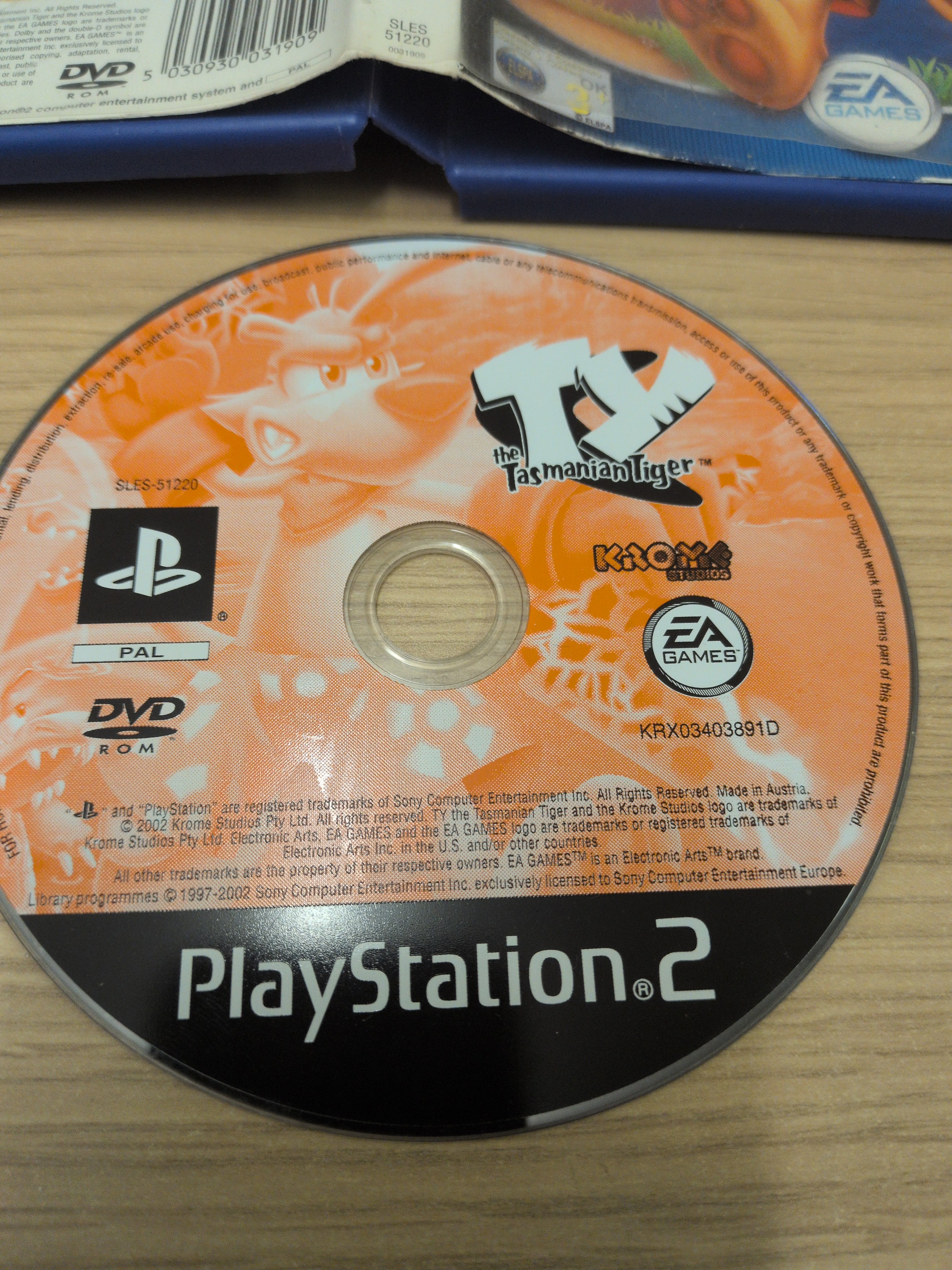 Ty The Tasmanian Tiger Sony PS2 game