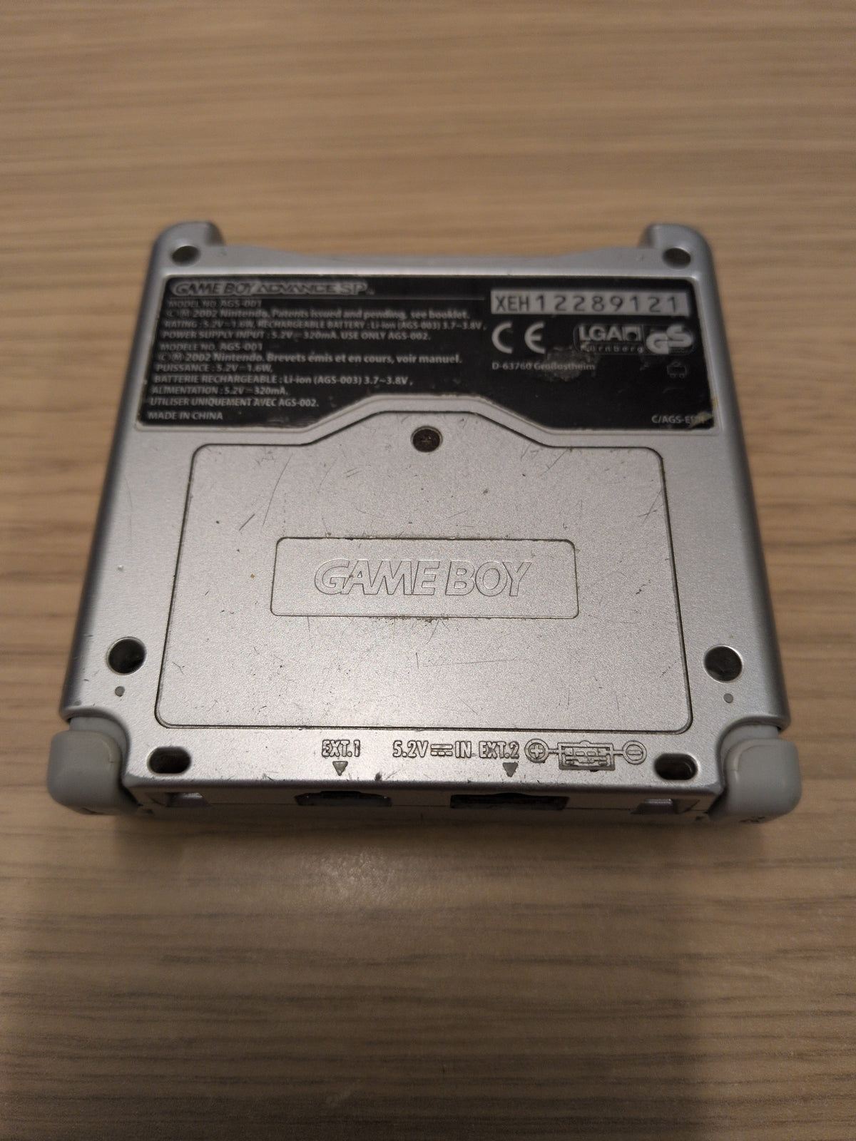 Nintendo Game Boy Advance SP GBA Console Silver handheld