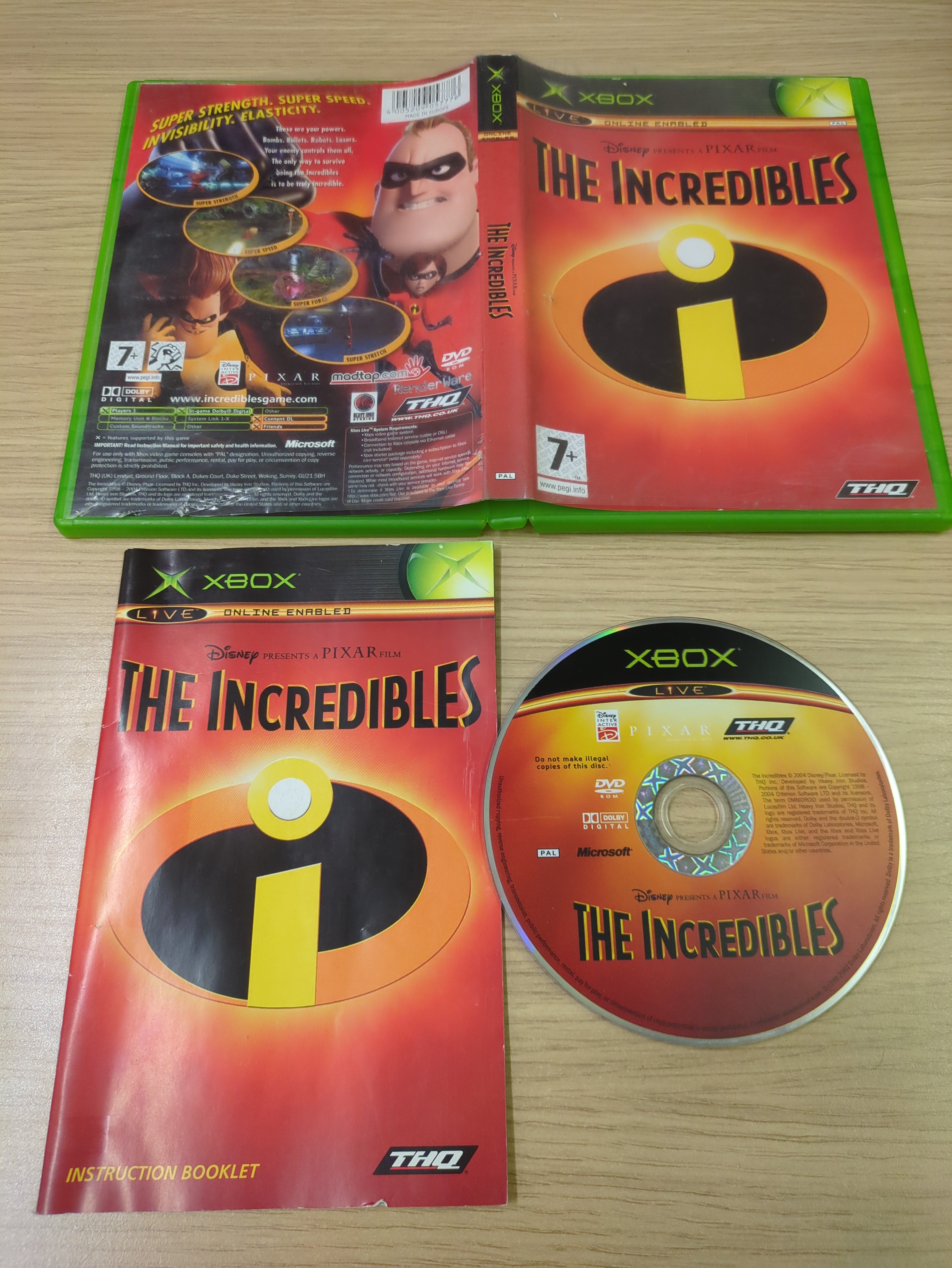 The Incredibles Disney Pixar original Xbox game