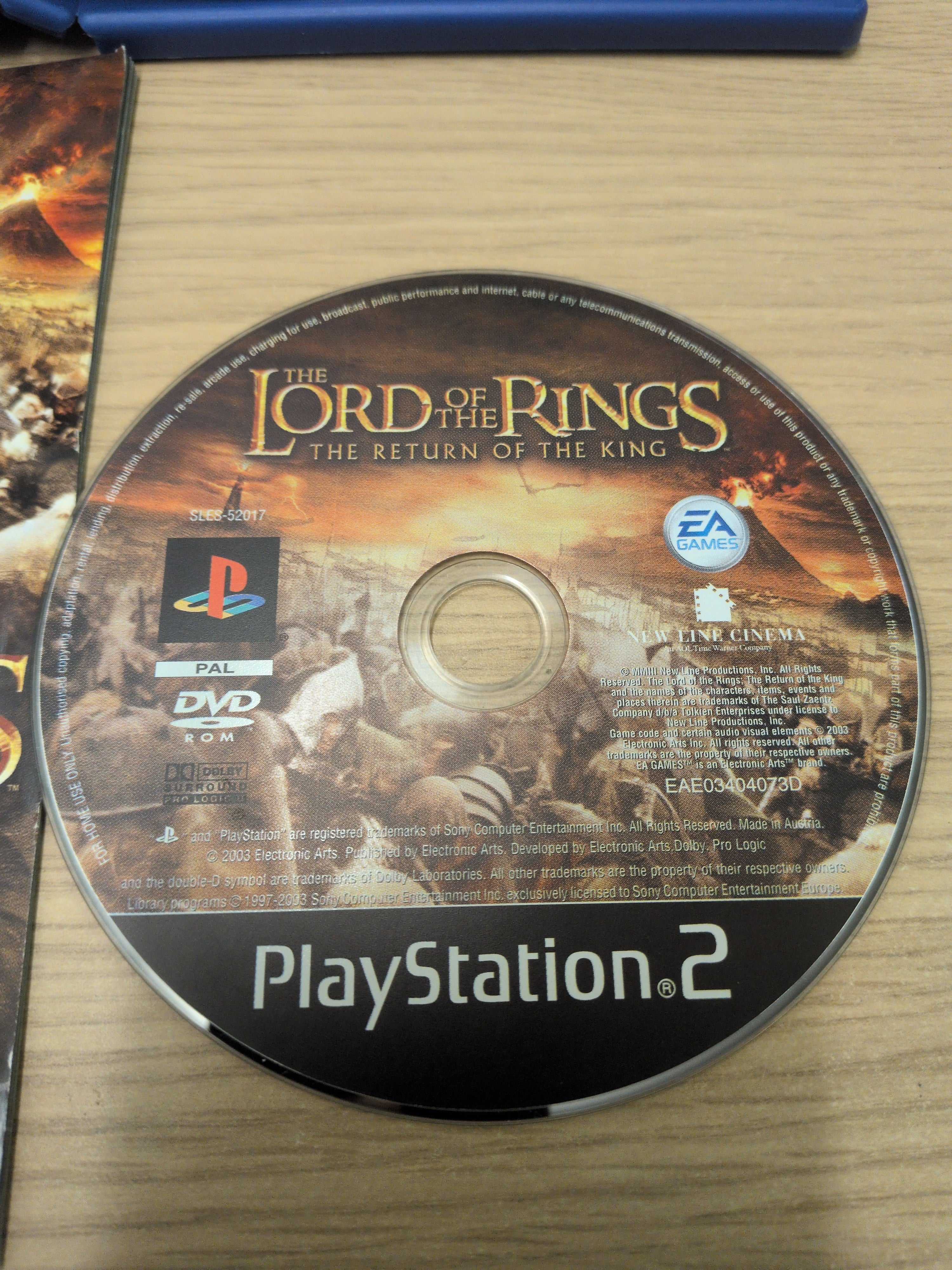 The Lord of The Rings: The Return of The King Sony PS2 game