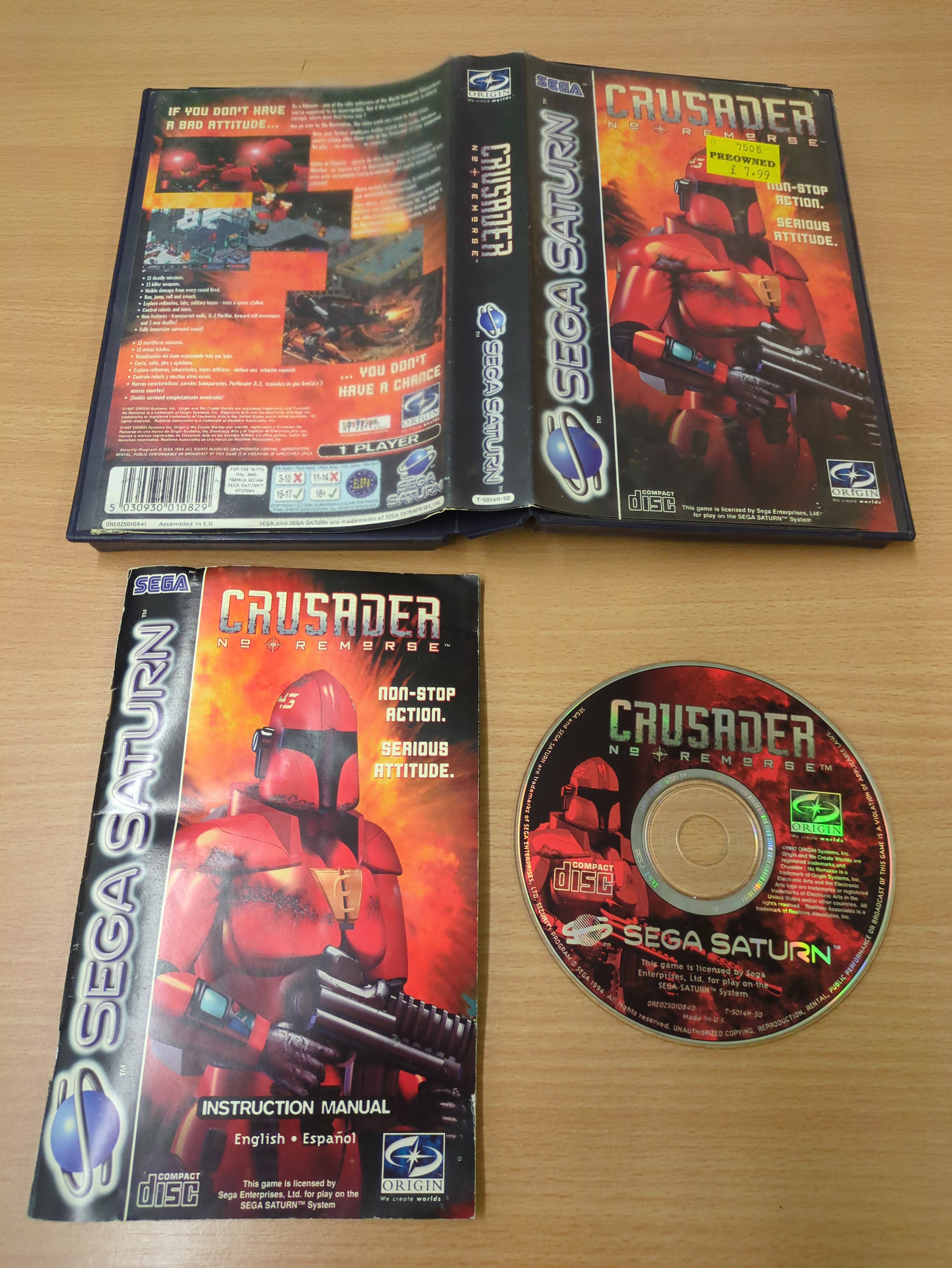 Crusader: No Remorse Sega Saturn game