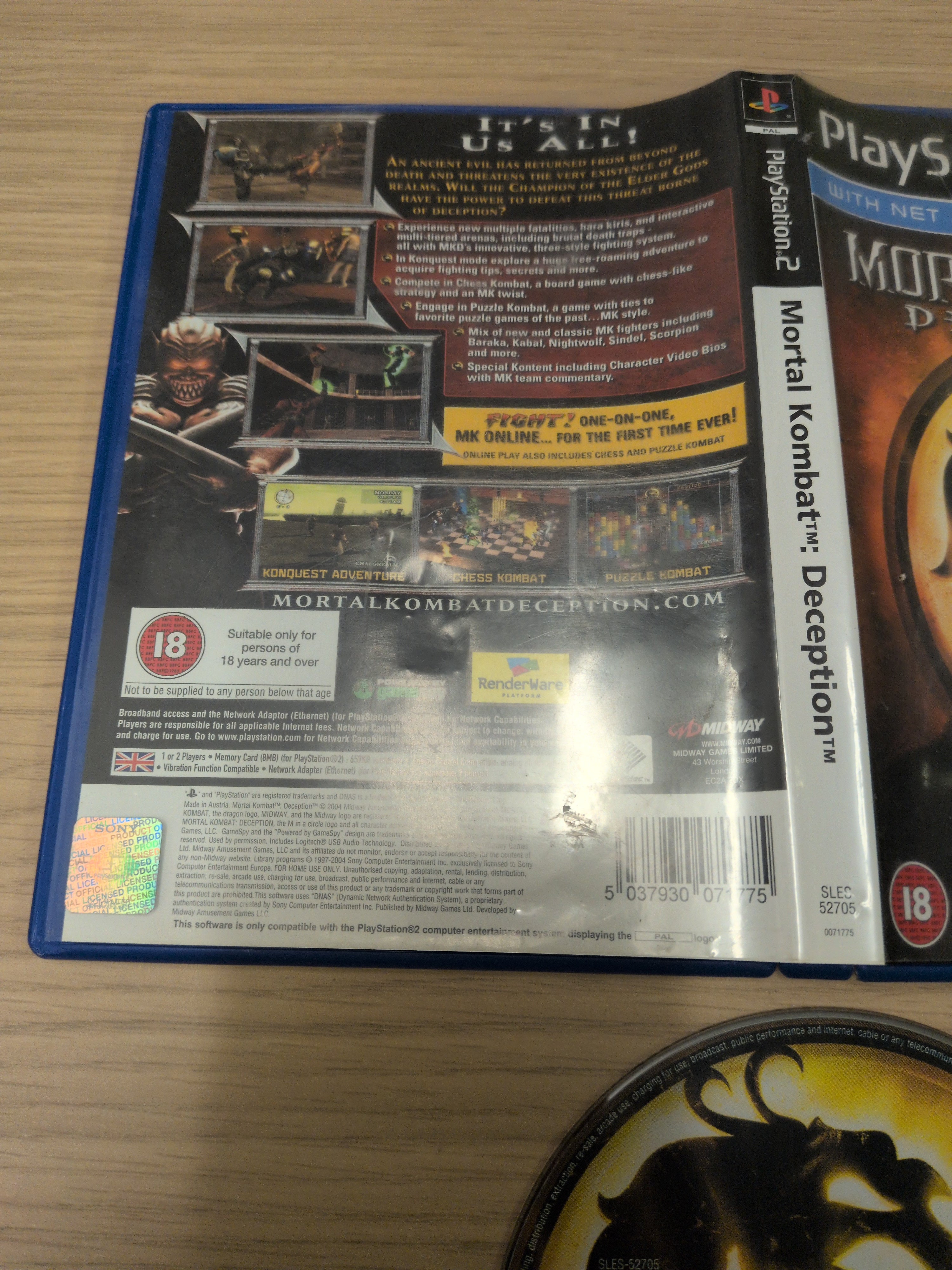 Mortal Kombat: Deception Sony PS2 game