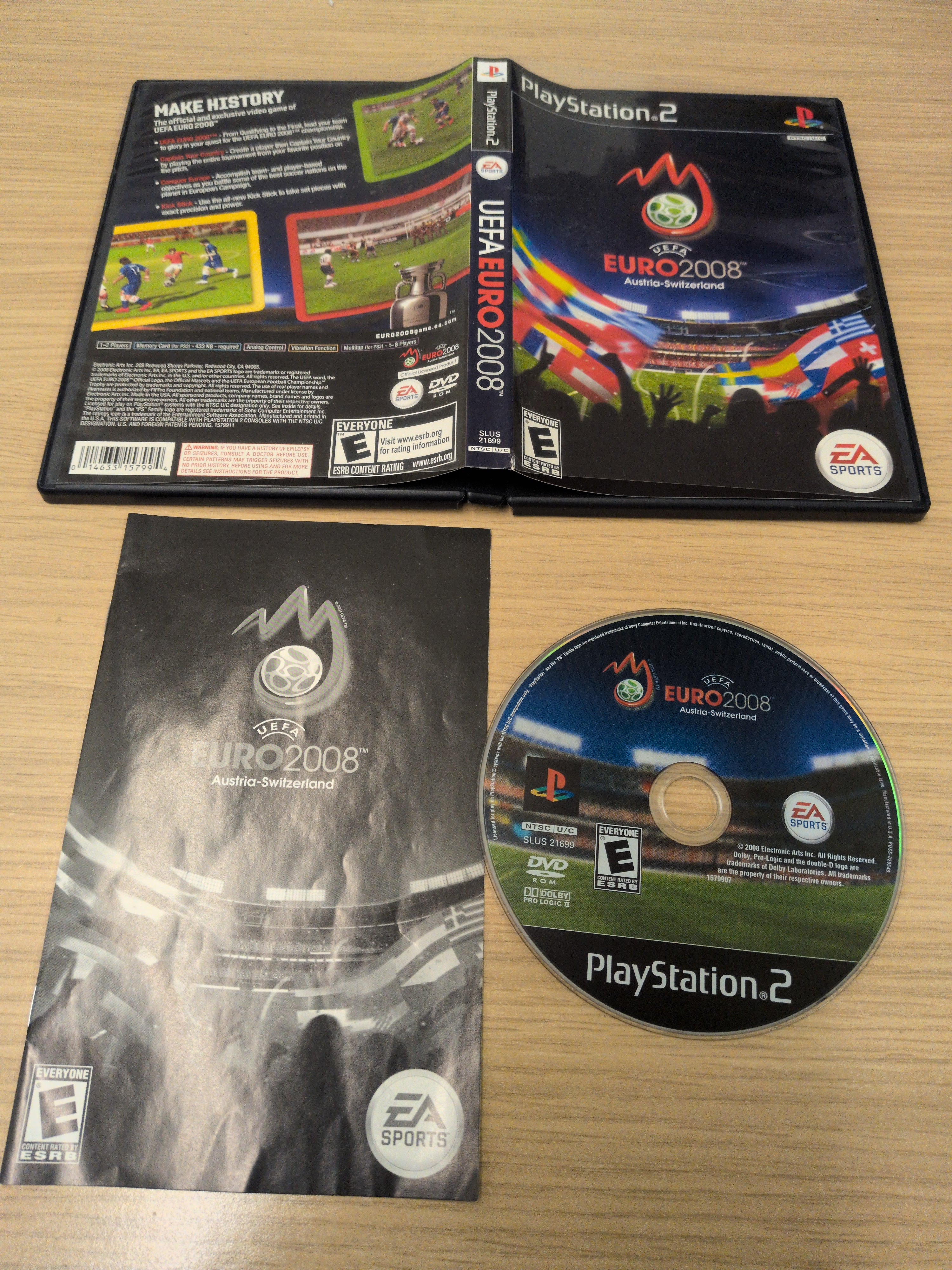UEFA Euro 2008 Sony PS2 game NTSC