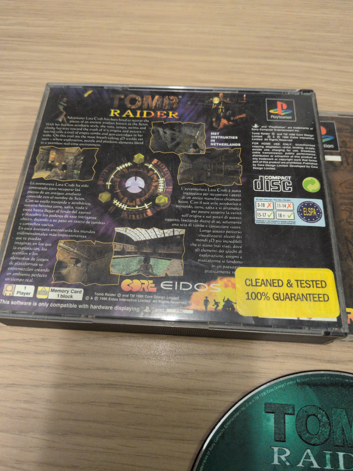 Tomb Raider (Big box) Sony PS1 game