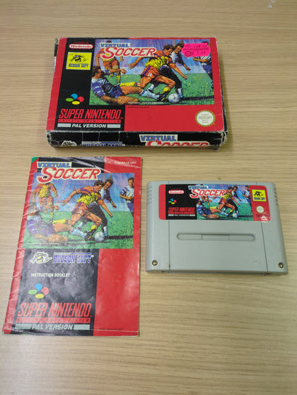 Virtual Soccer Super Nintendo SNES game Boxed