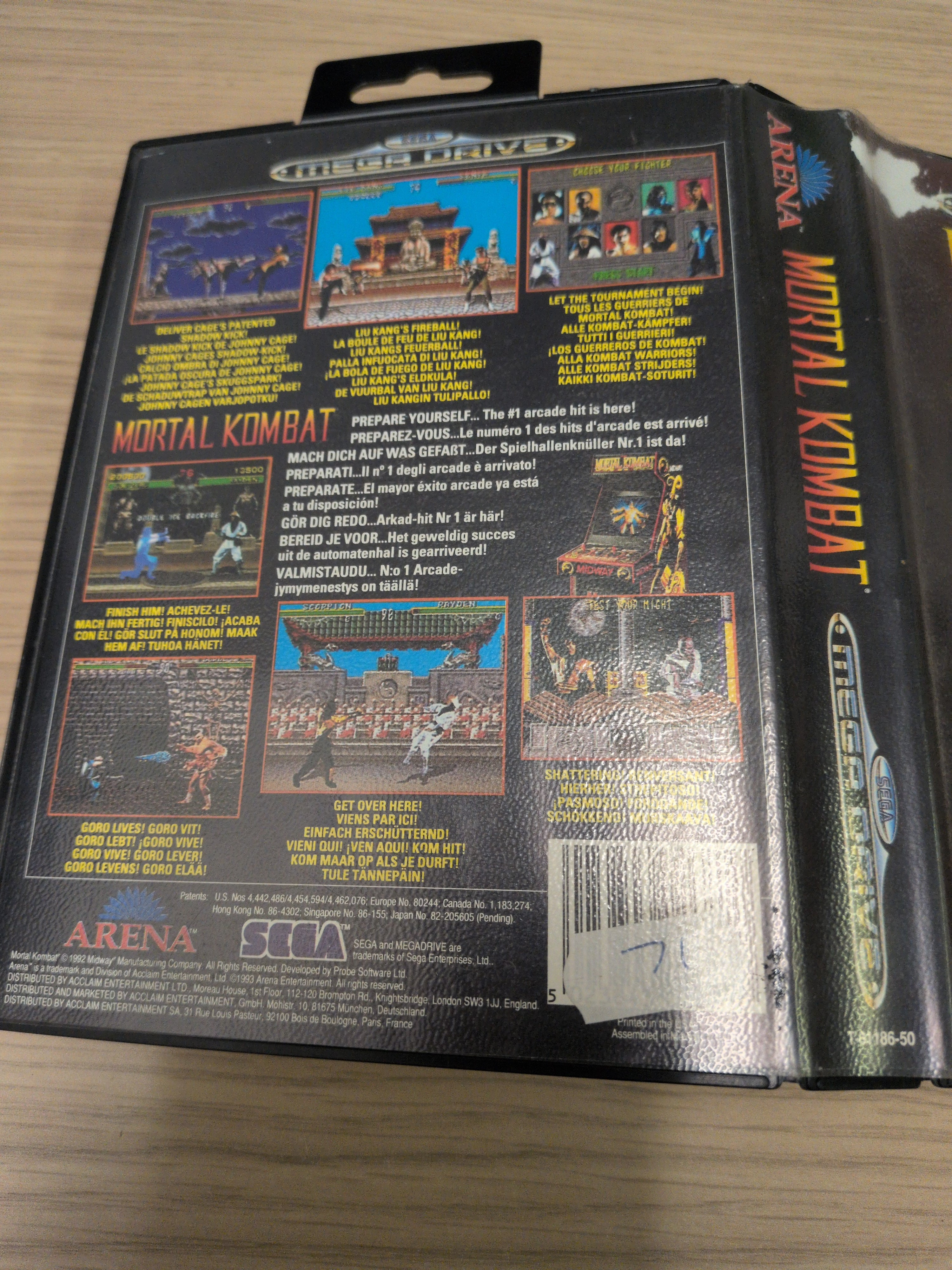 Mortal Kombat Sega Mega Drive game