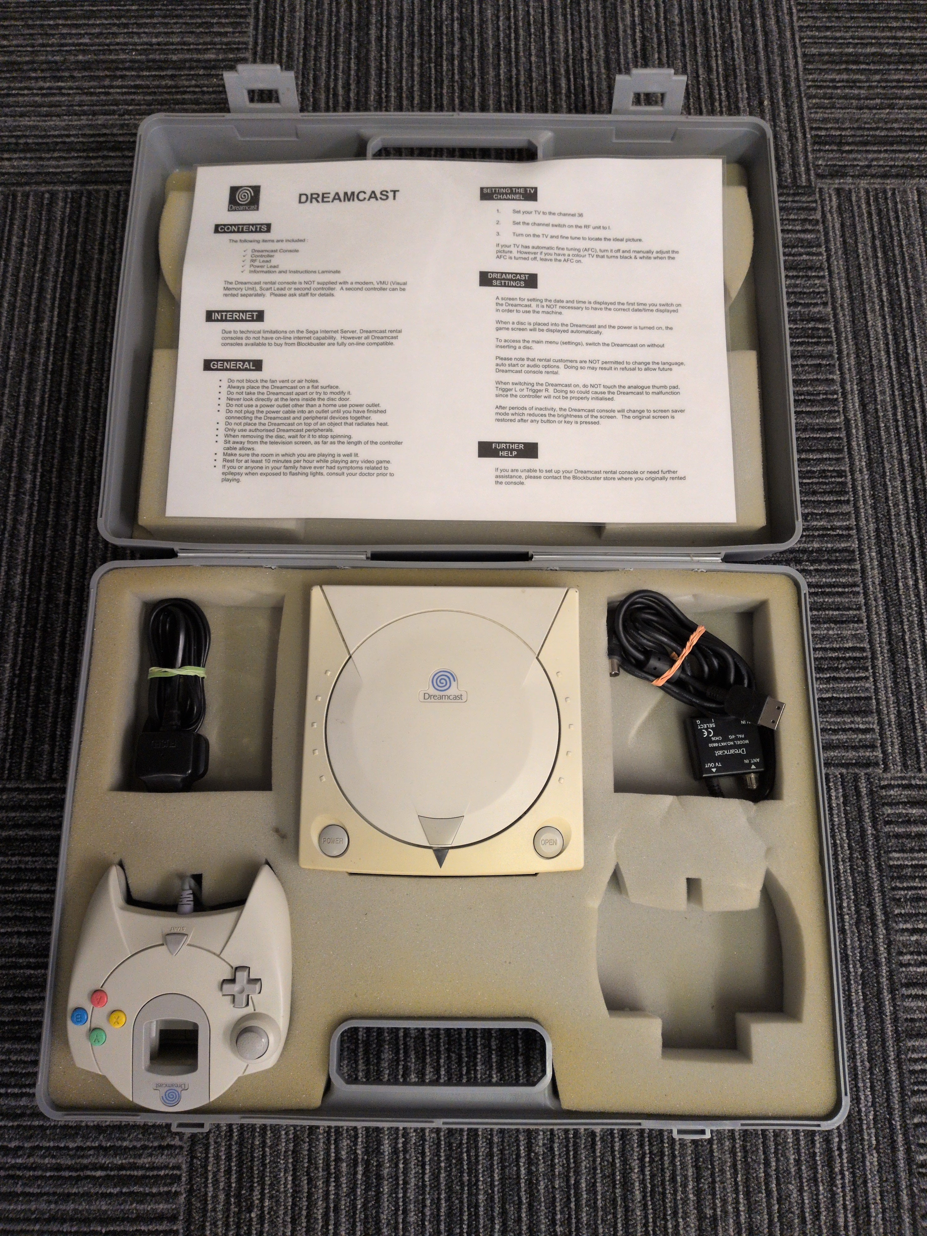 Sega Dreamcast Console Ex Blockbuster Rental