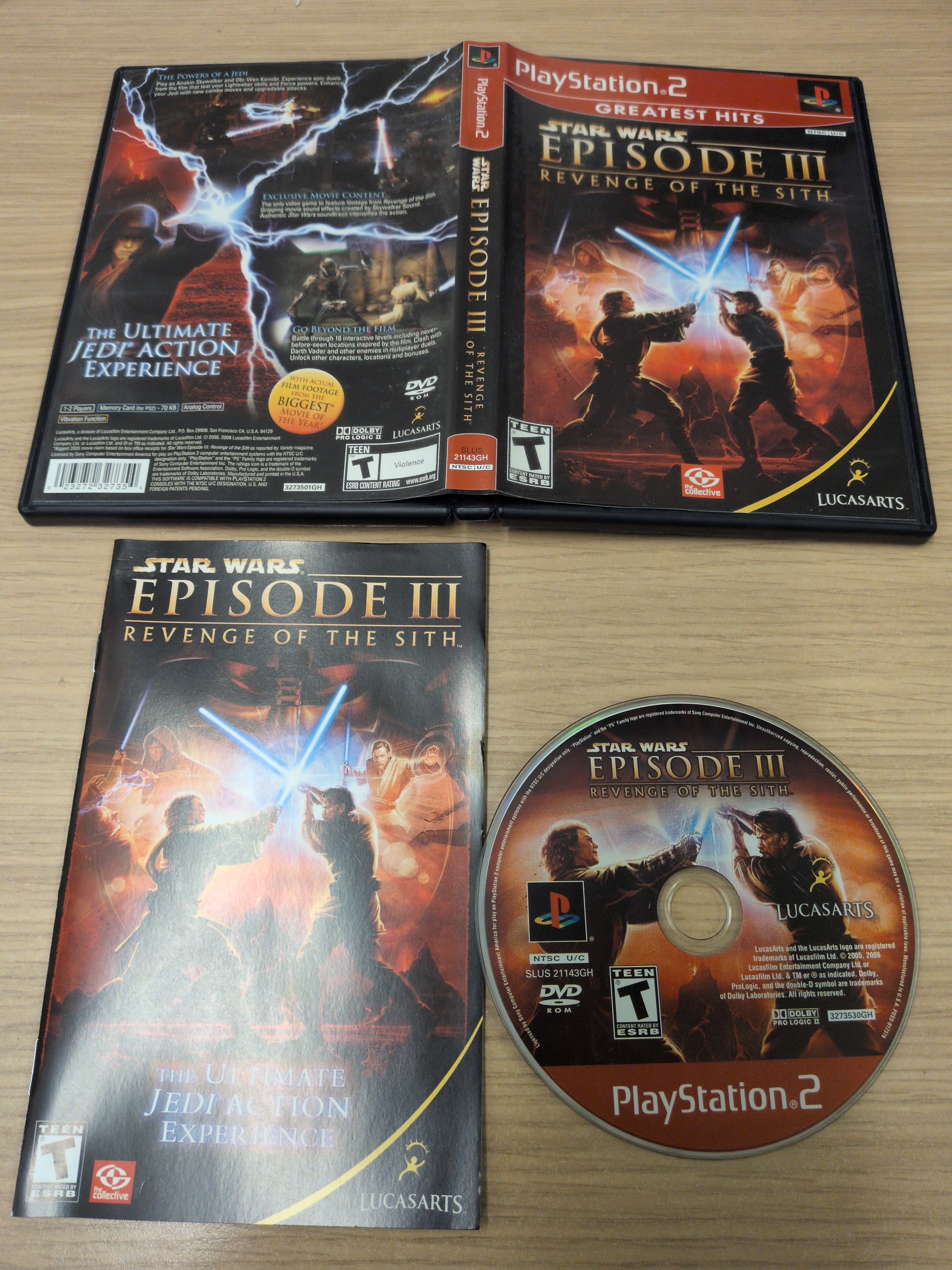 Star Wars: Episode III Revenge of The Sith Sony PS2 game NTSC