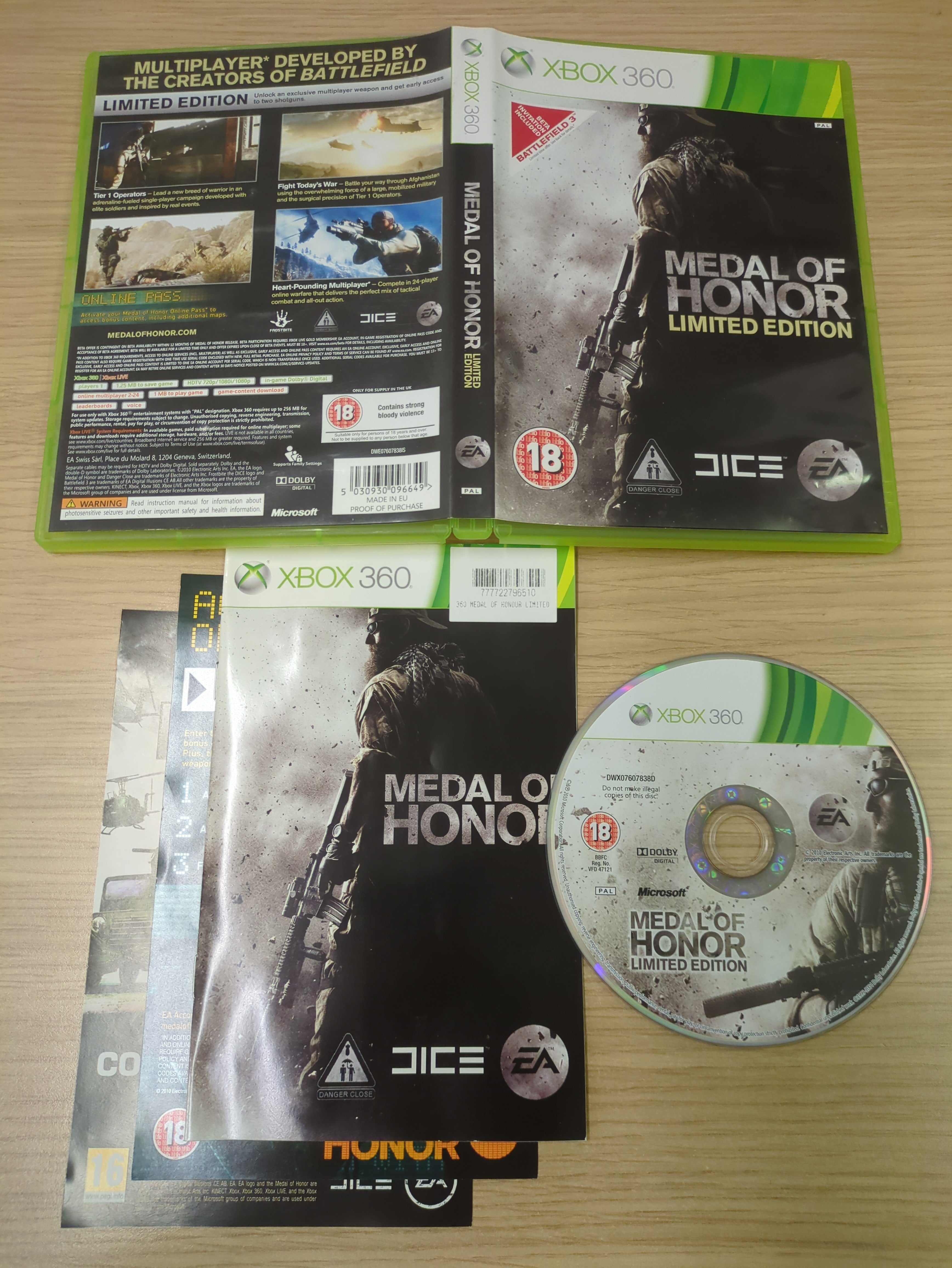 Medal of Honor Limited Edition Xbox 360 game