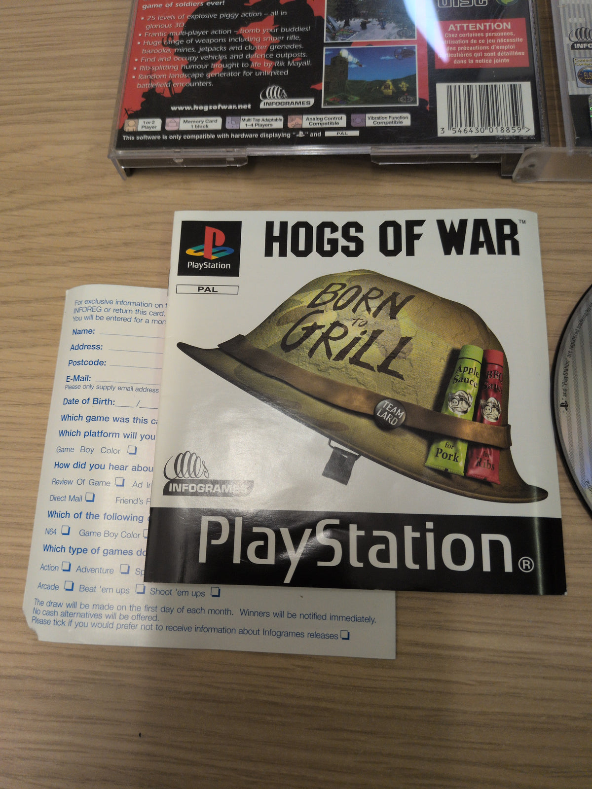 Hogs of War (Best of Infogrames) Sony PS1 game