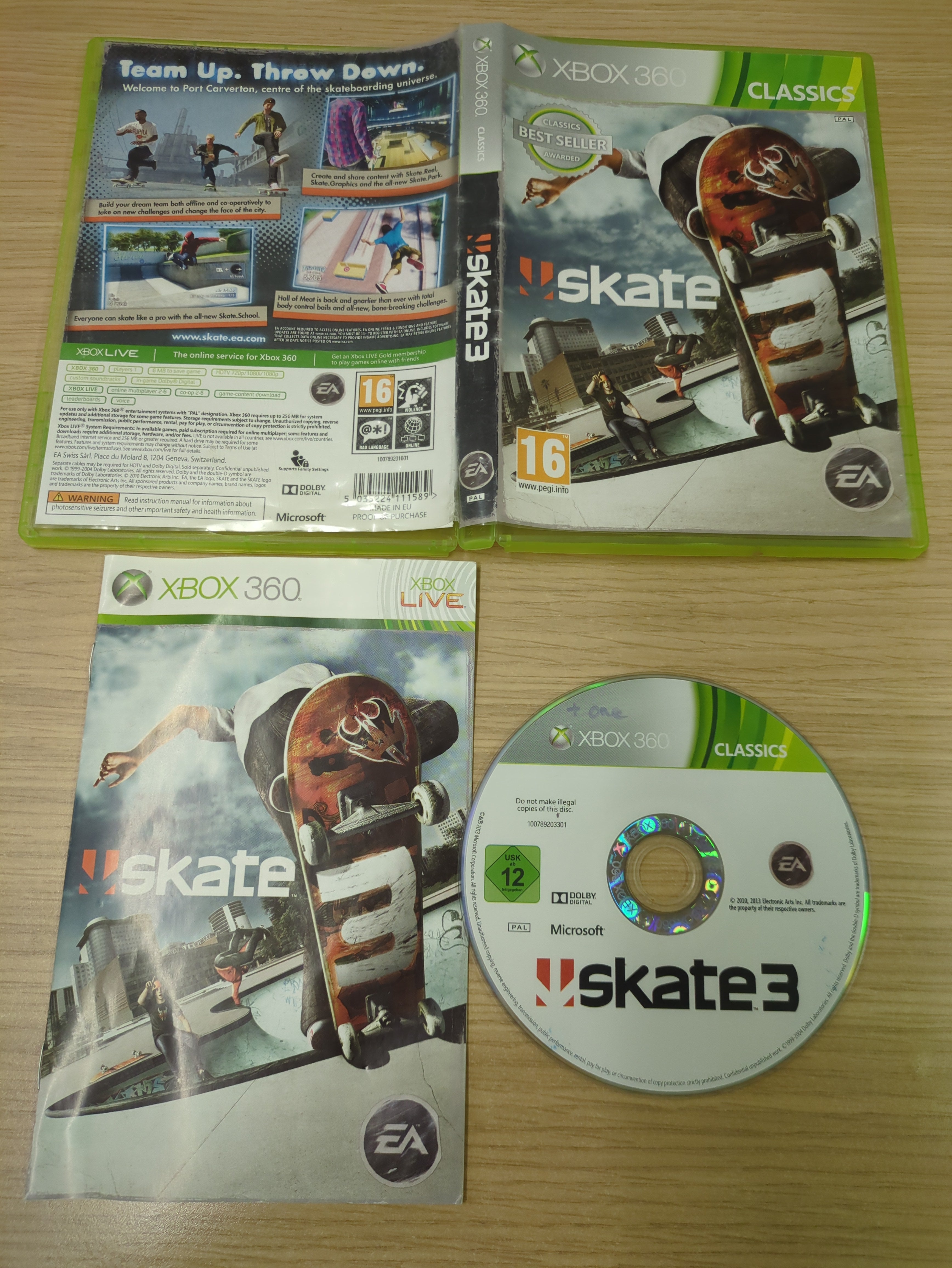 Skate 3 Xbox 360 Classics game