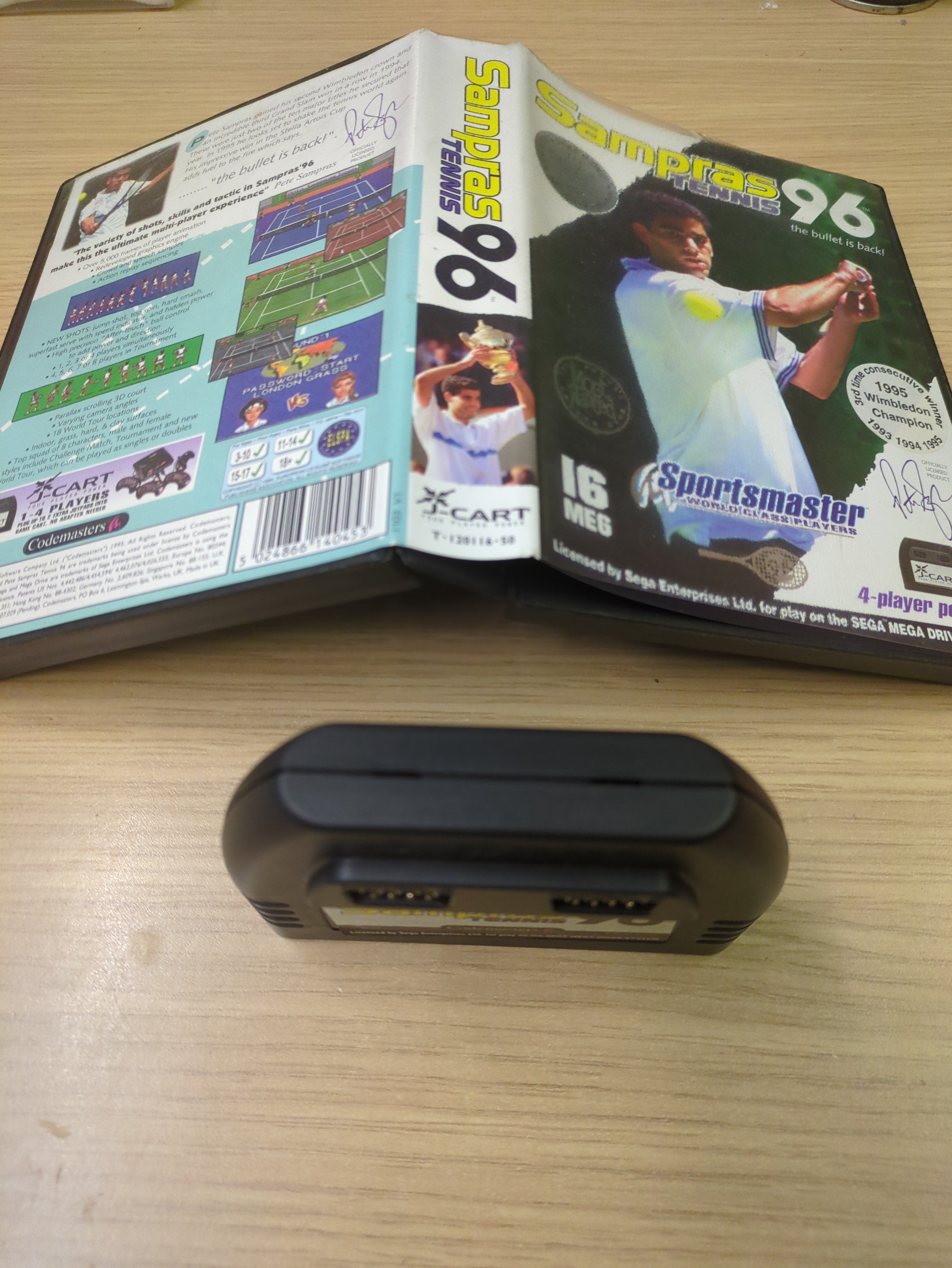 Sampras Tennis 96 Sega Mega Drive game complete