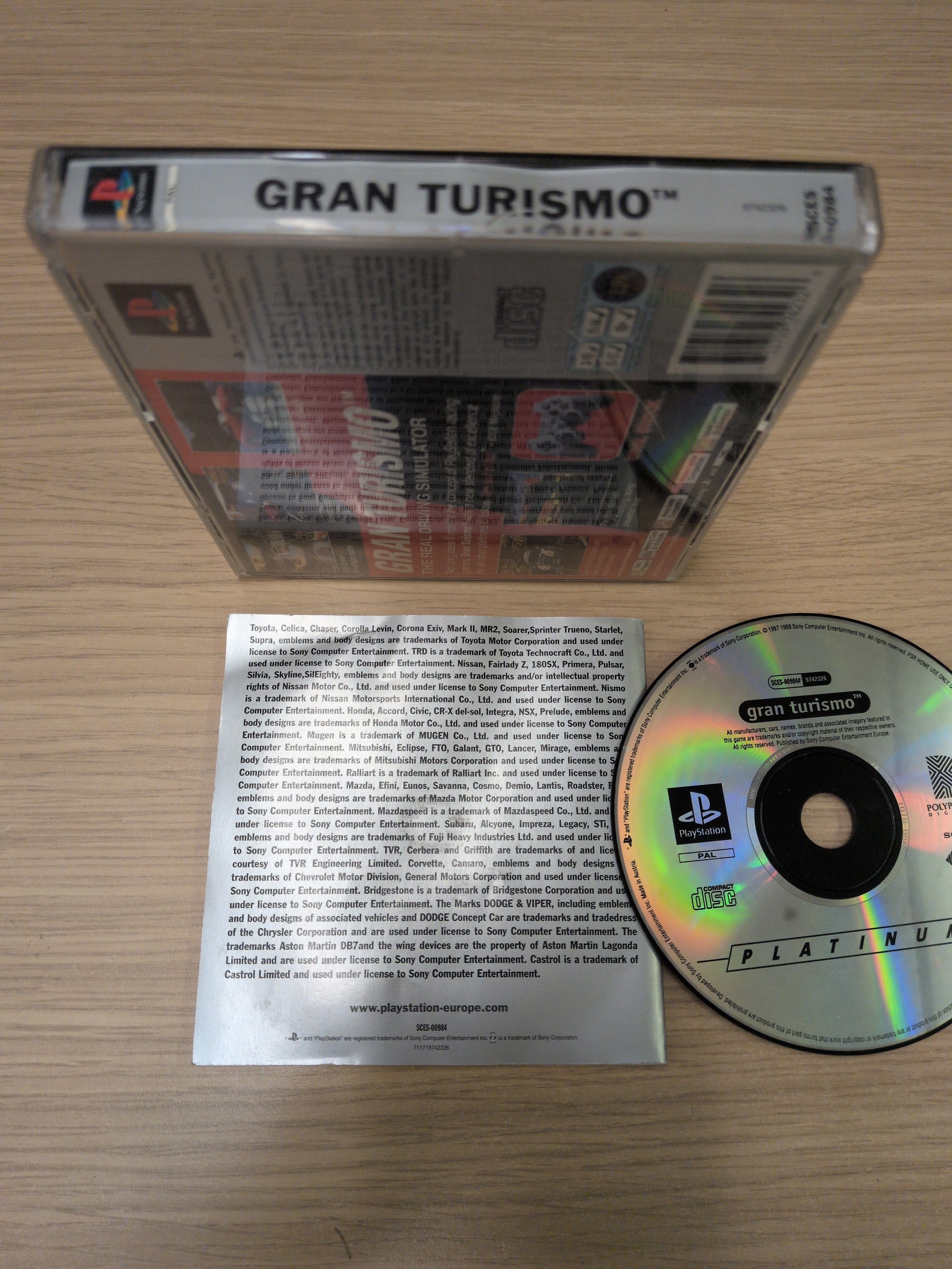 Gran Turismo Platinum Sony PS1 game