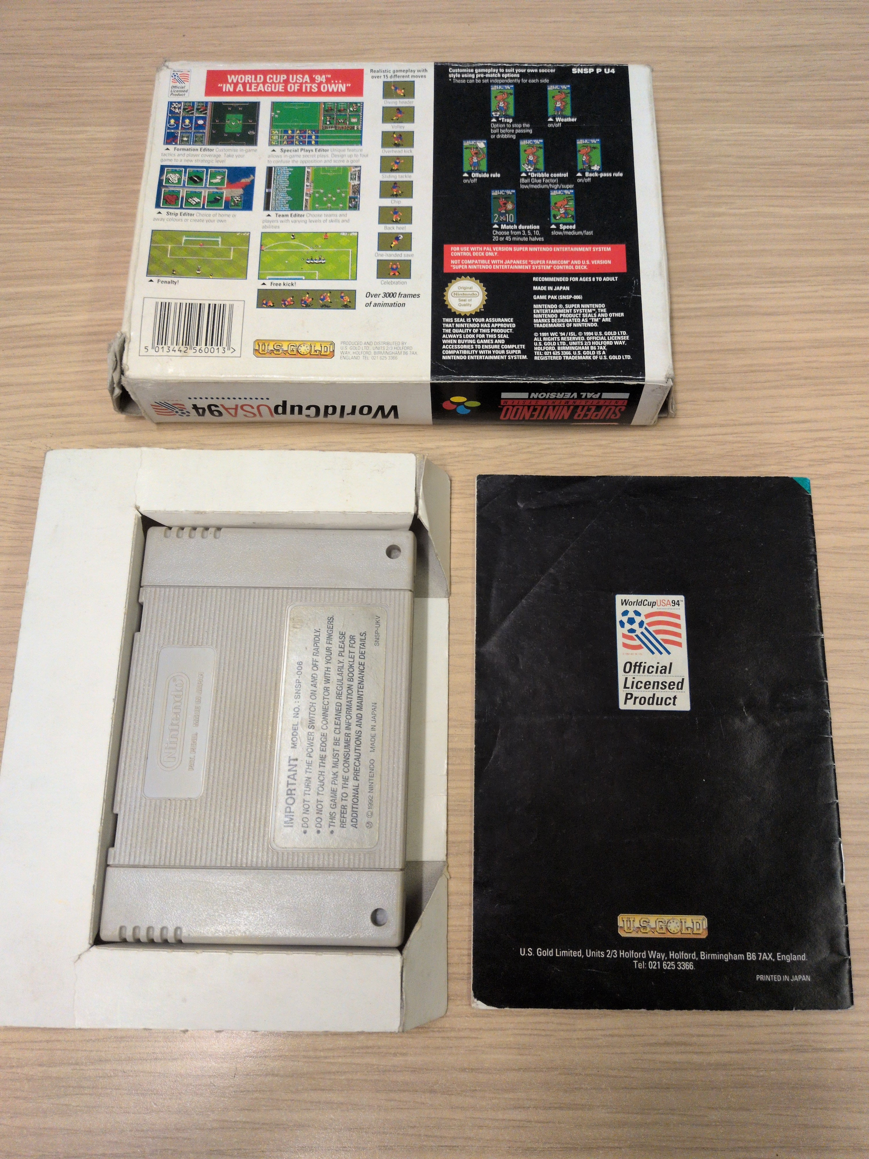 World Cup USA 94 Super Nintendo SNES game