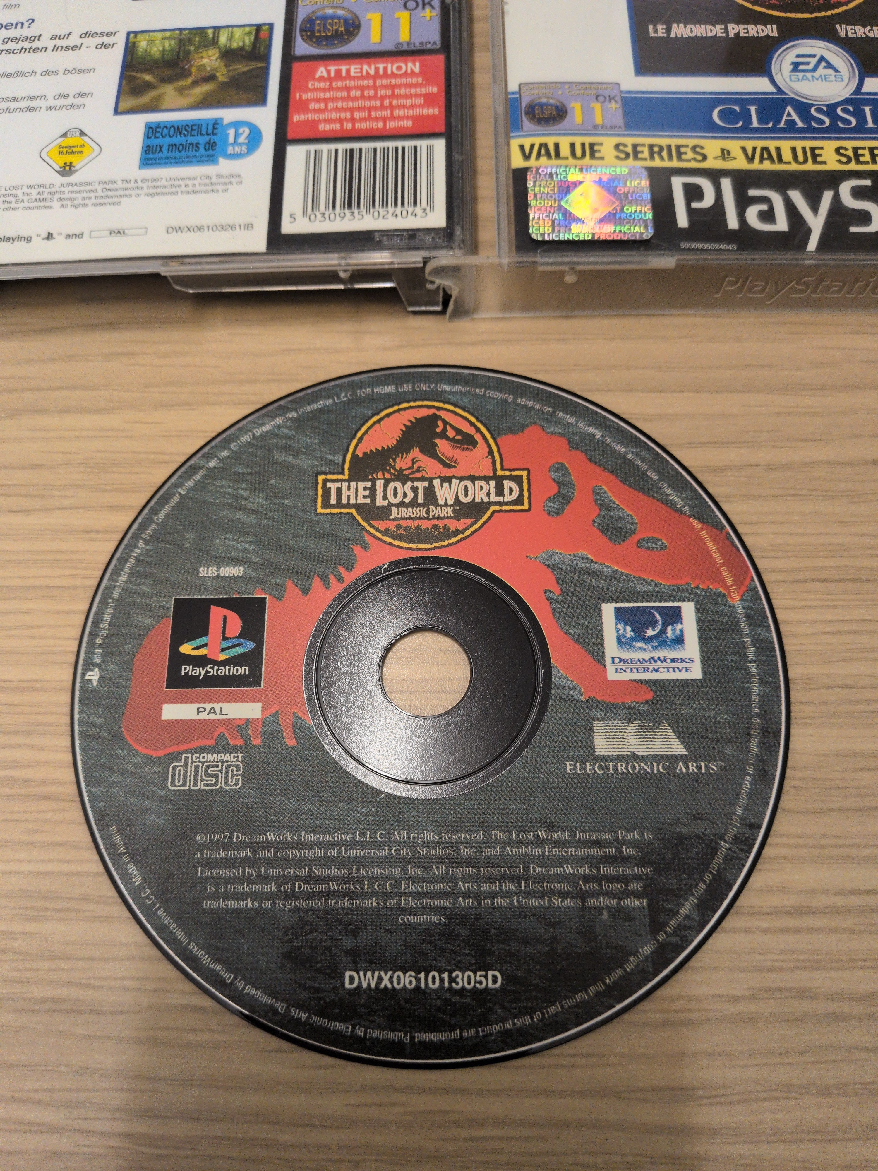 The Lost World: Jurassic Park (EA Classics) Sony PS1 game