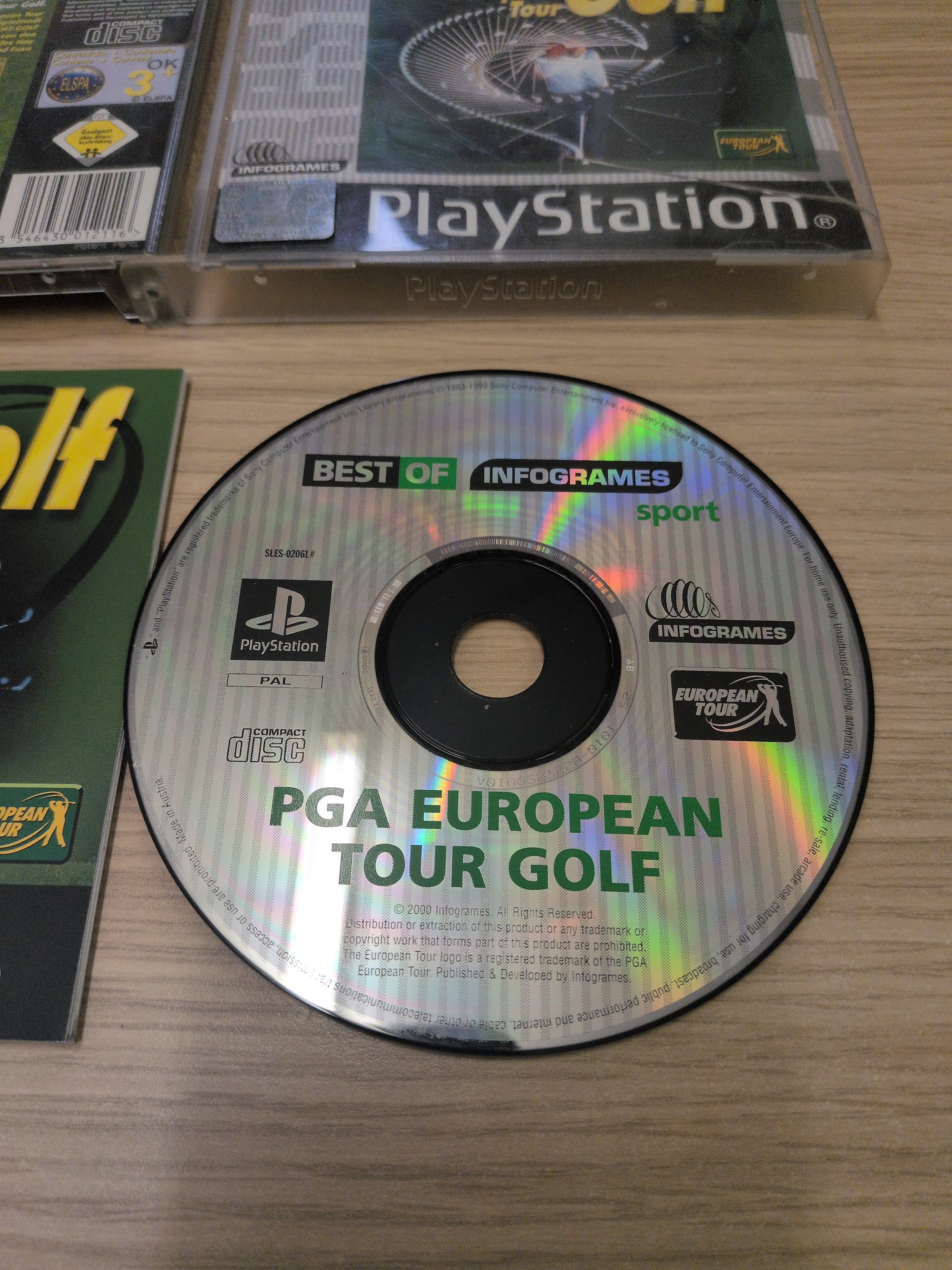 PGA European Tour Golf Sony PS1 game