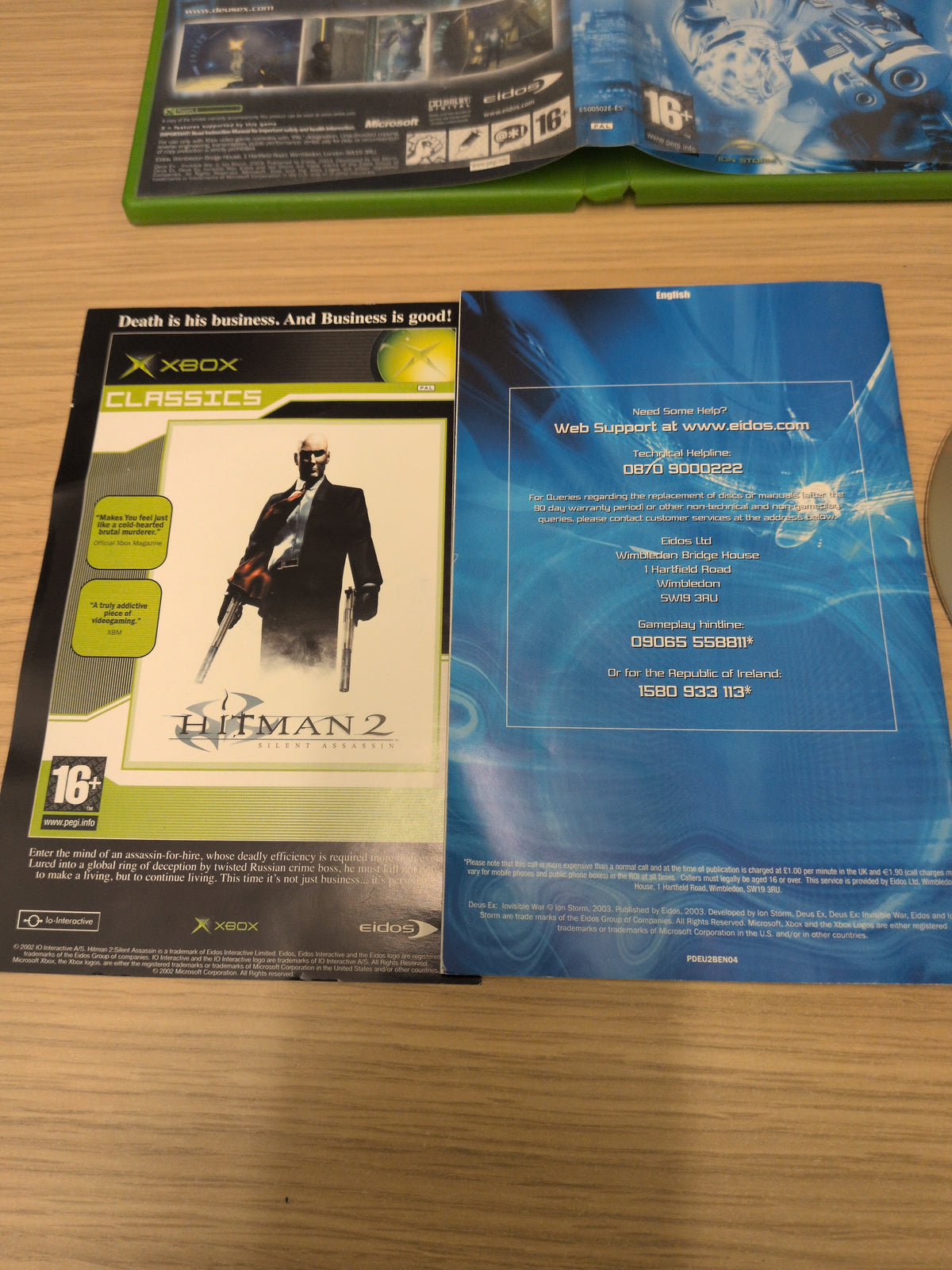 Deus Ex Invisible War original Xbox game