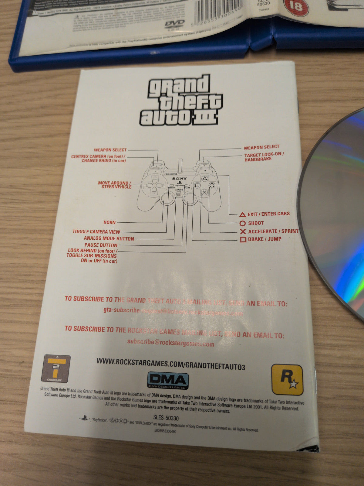 Grand Theft Auto III Sony PS2 game