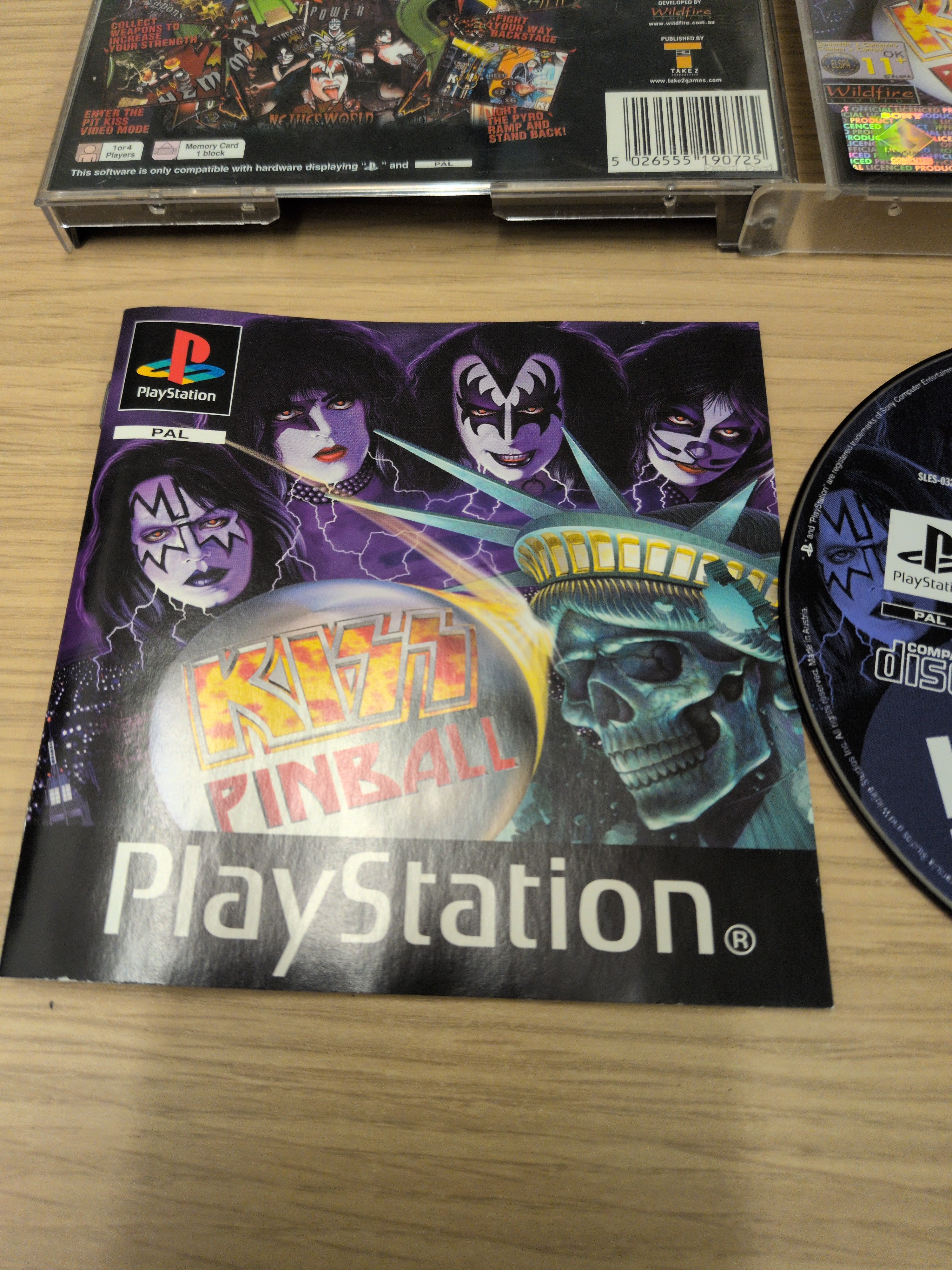 KISS Pinball Sony PS1 game