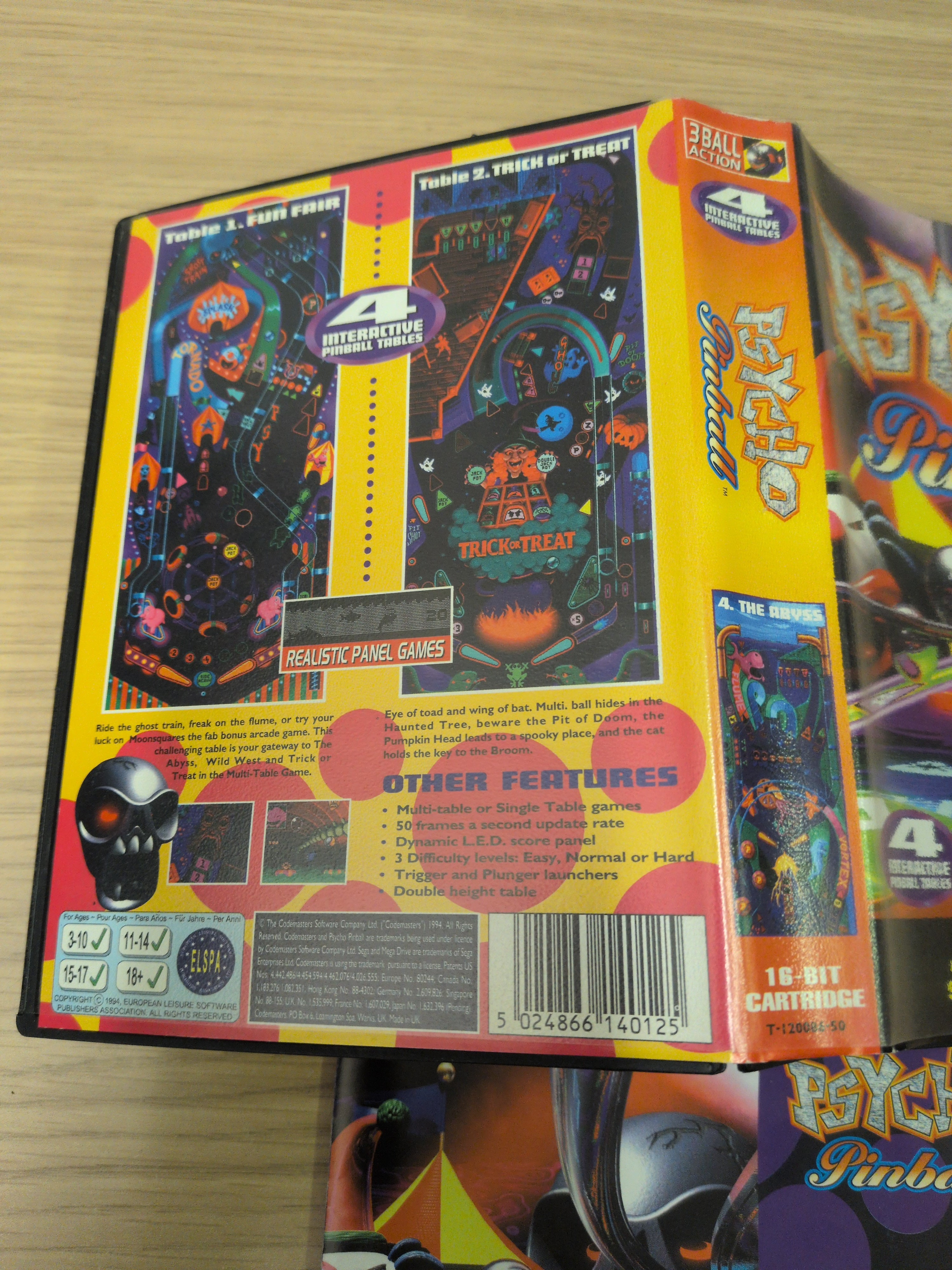 Psycho Pinball Sega Mega Drive game