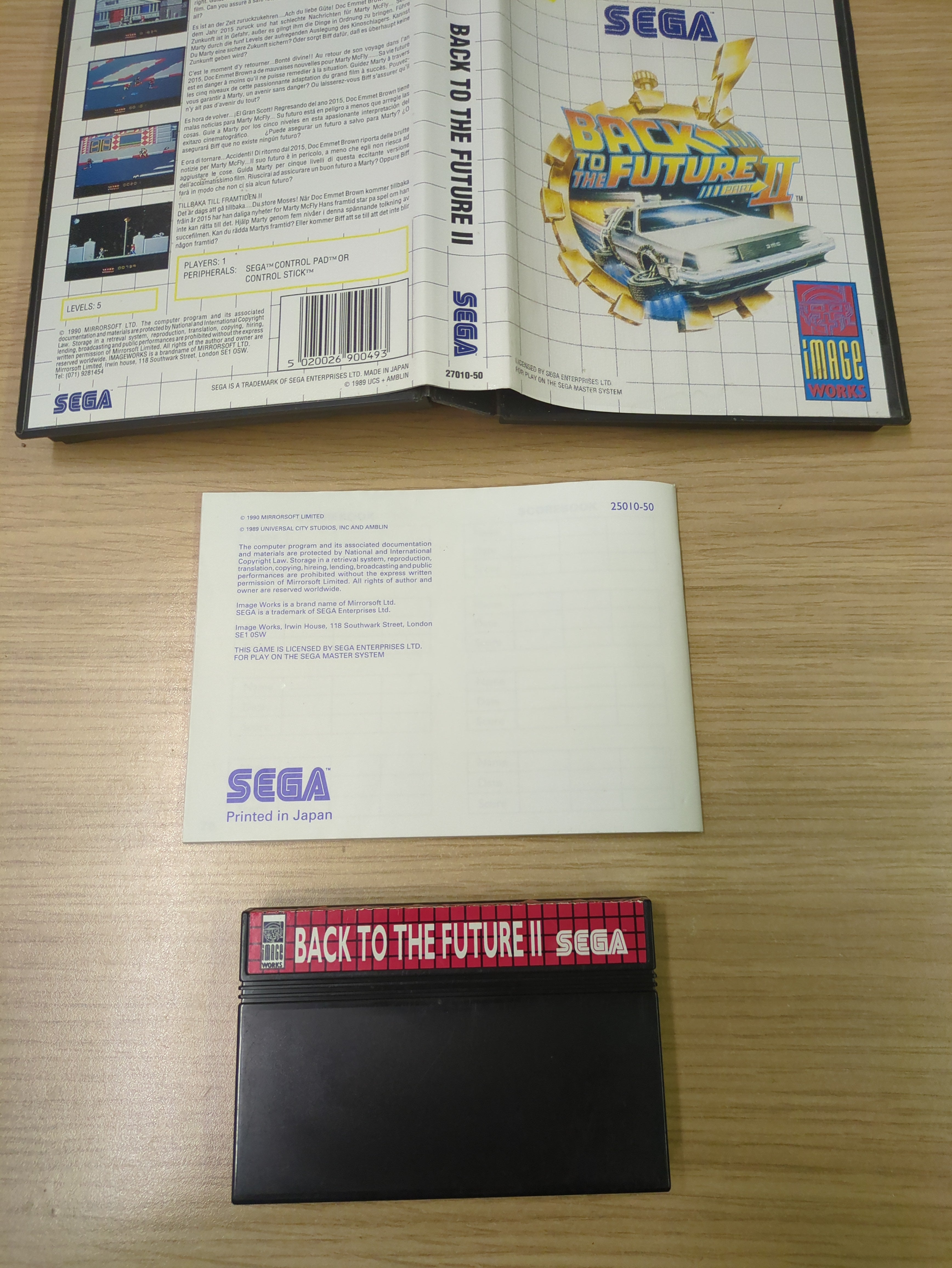 Back to the Future II Sega Master System game