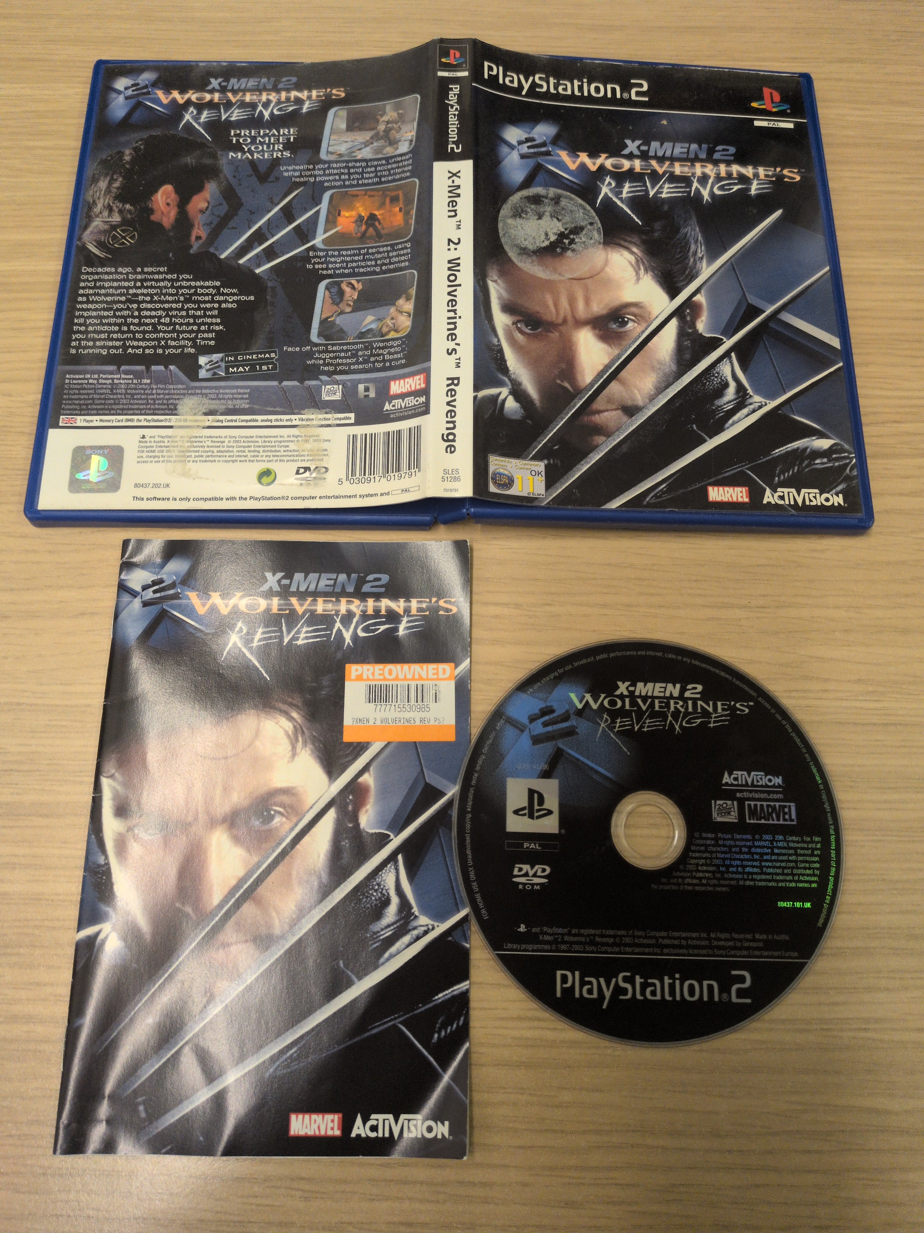 X-Men 2: Wolverine's Revenge Sony PS2 game