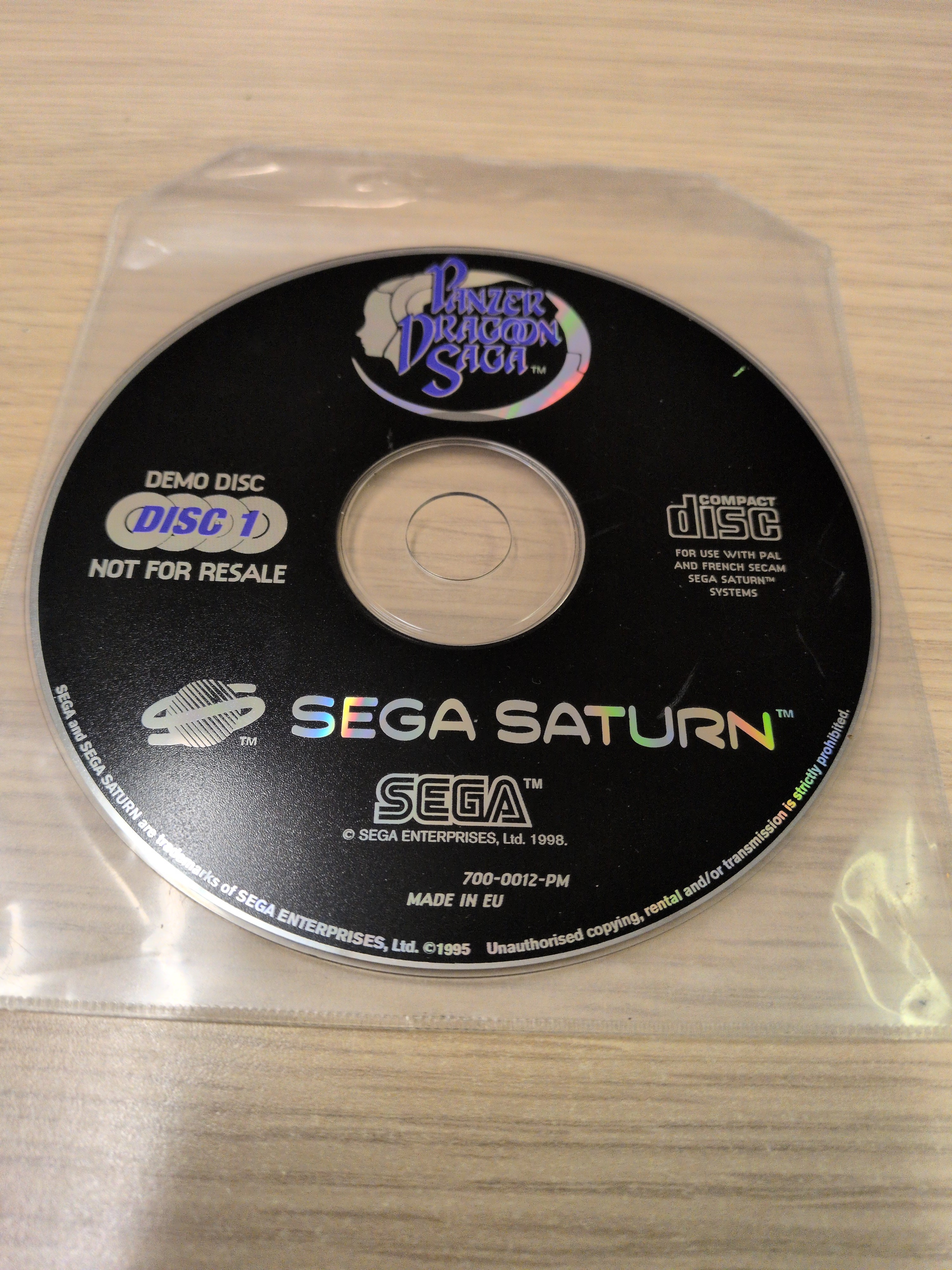 Panzer Dragoon Saga Sega Saturn game Demo Disc Only