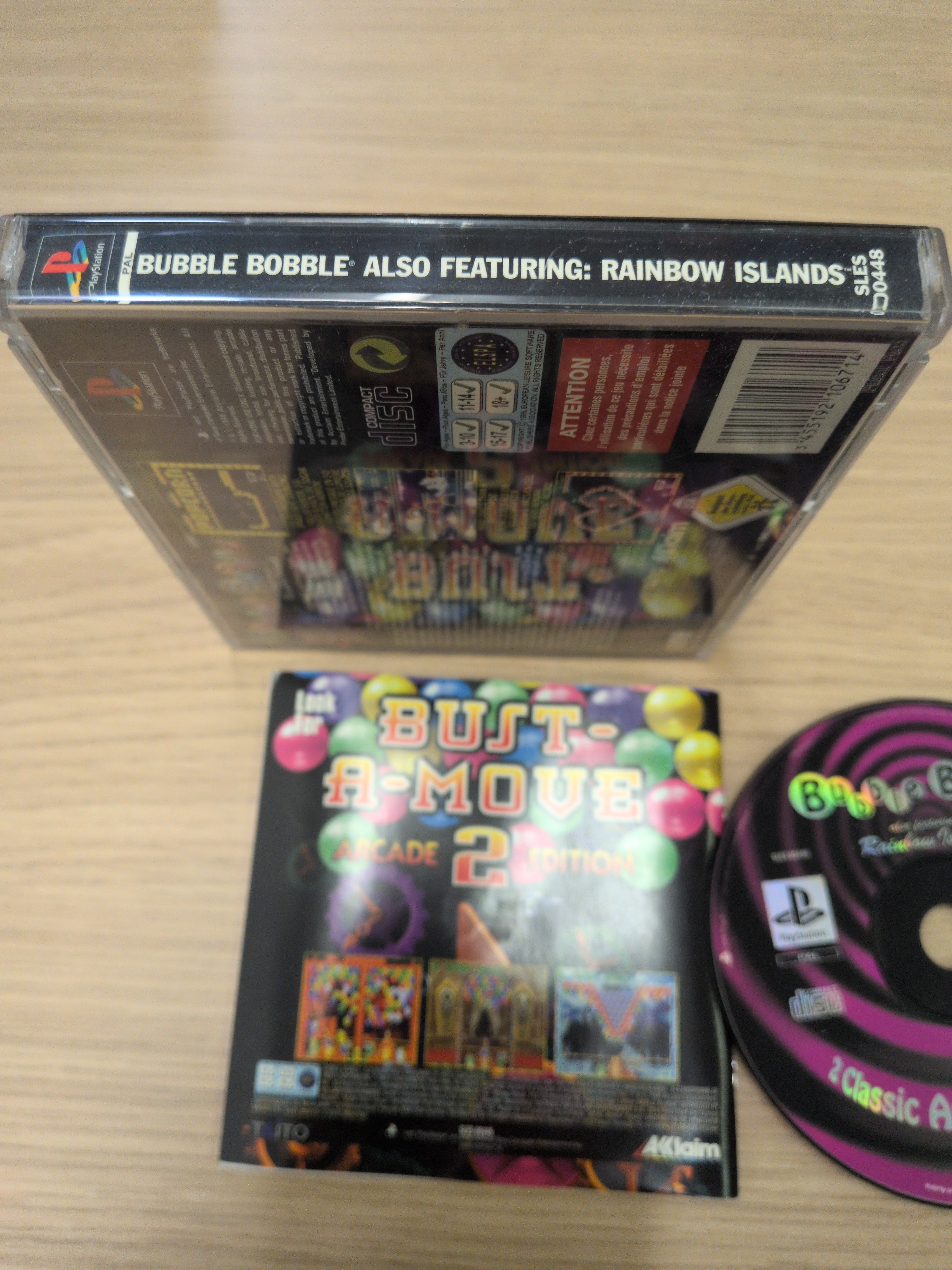 Bubble Bobble Featuring Rainbow Islands Sony PS1 game